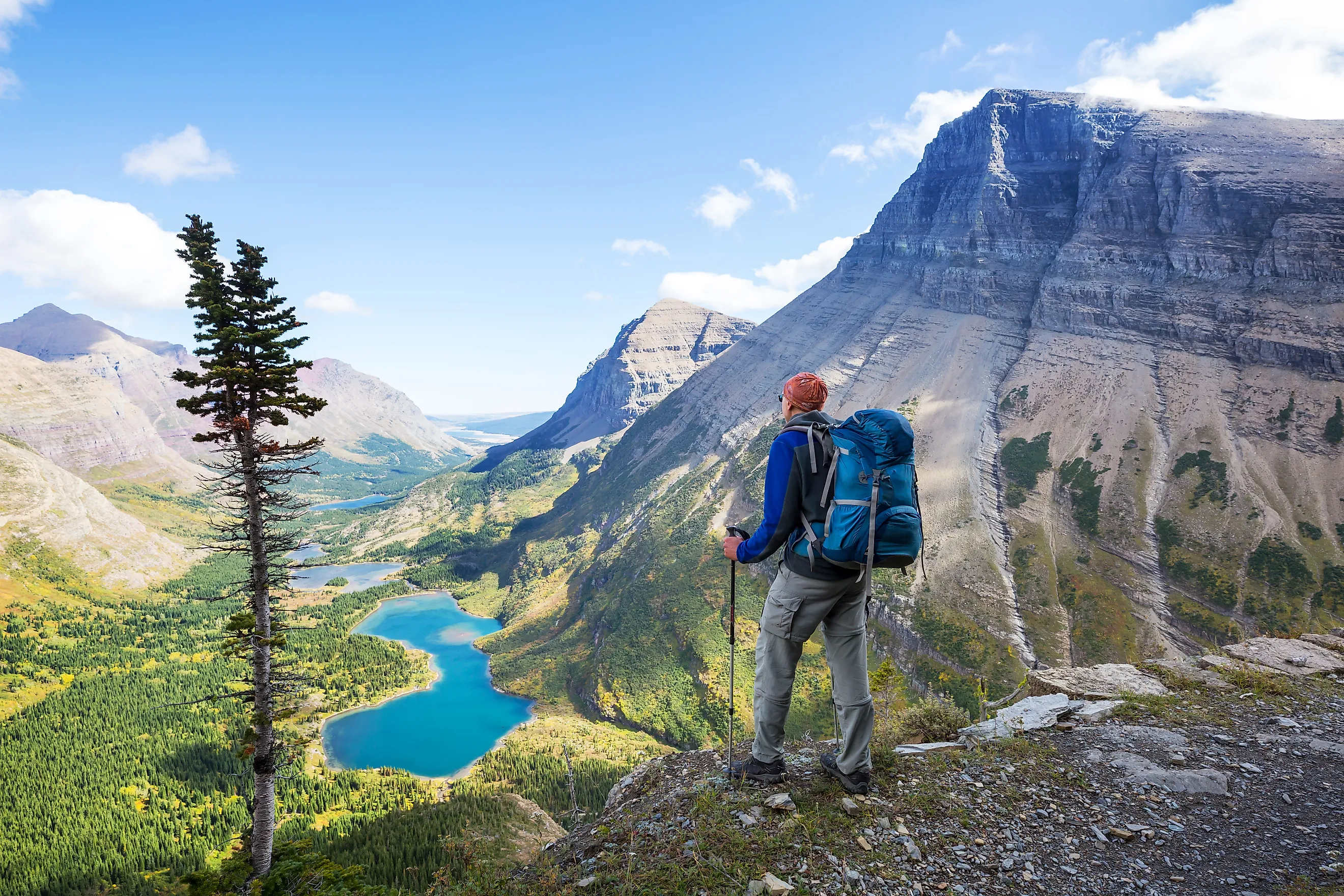 Picturesque rocky peaks of the Glacier National Park, Montana