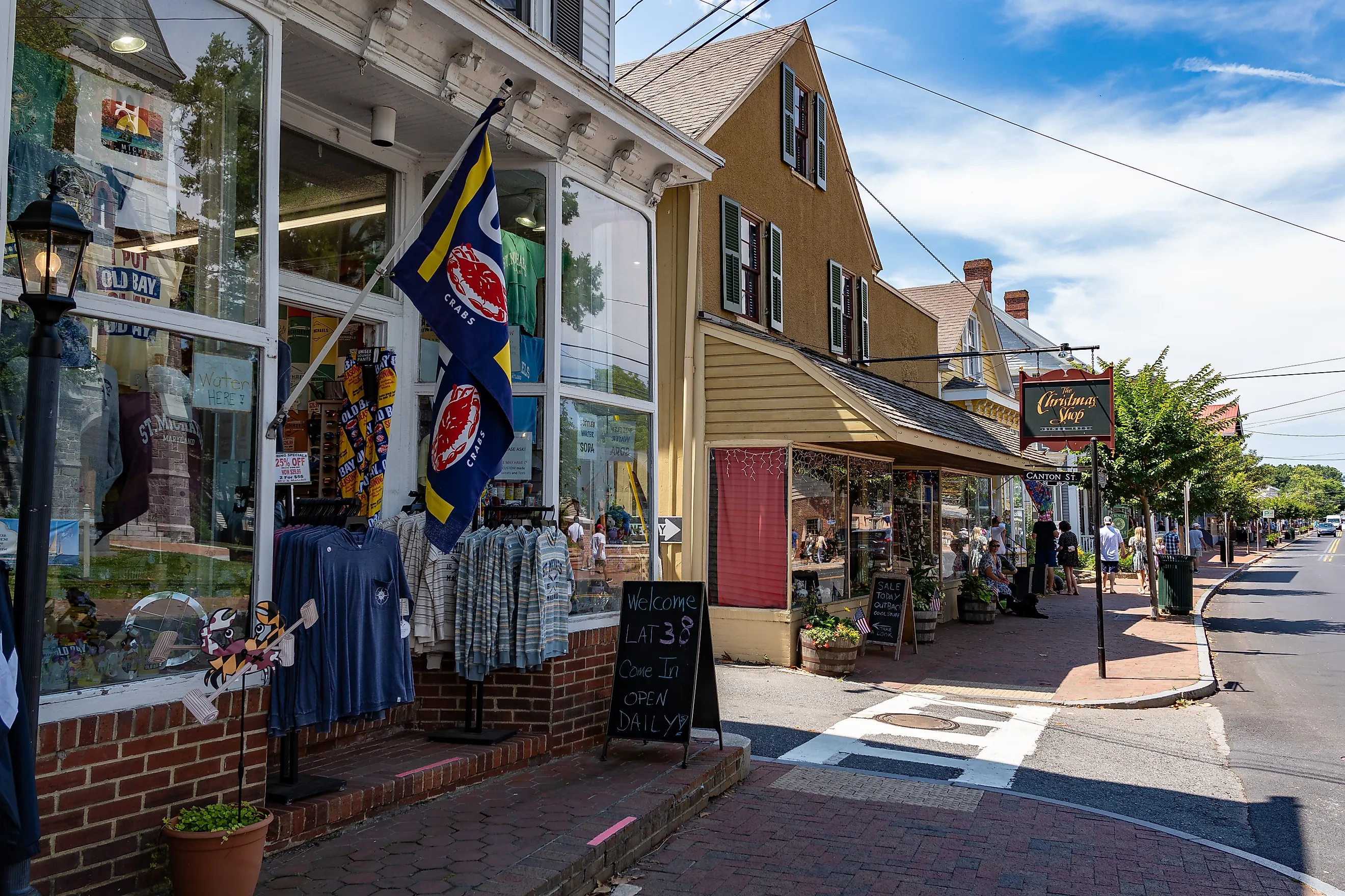 Main Street in St. Michaels, Maryland. Editorial credit: Chris Ferrara via Shutterstock.com.