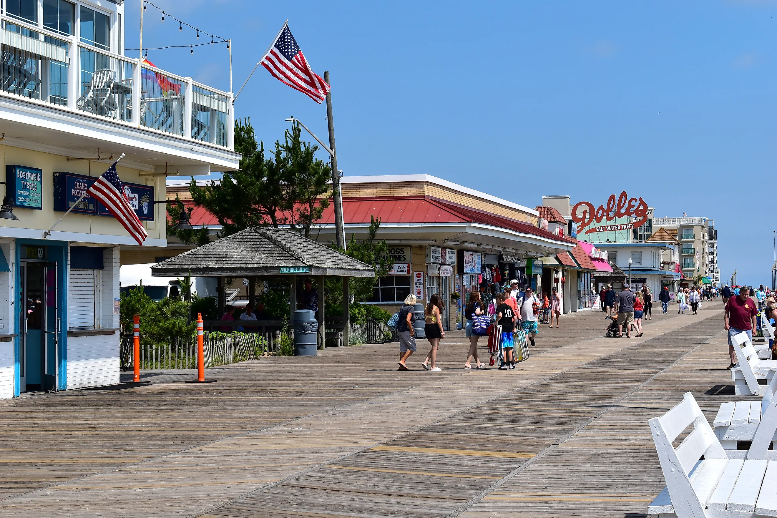 The charming beachside scene of Rehoboth Beach, Delaware. Image credit Foolish Productions via Shutterstock