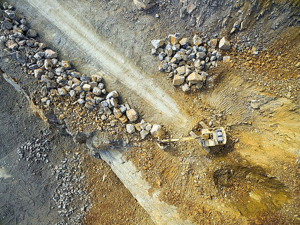 Uranium being excavated.