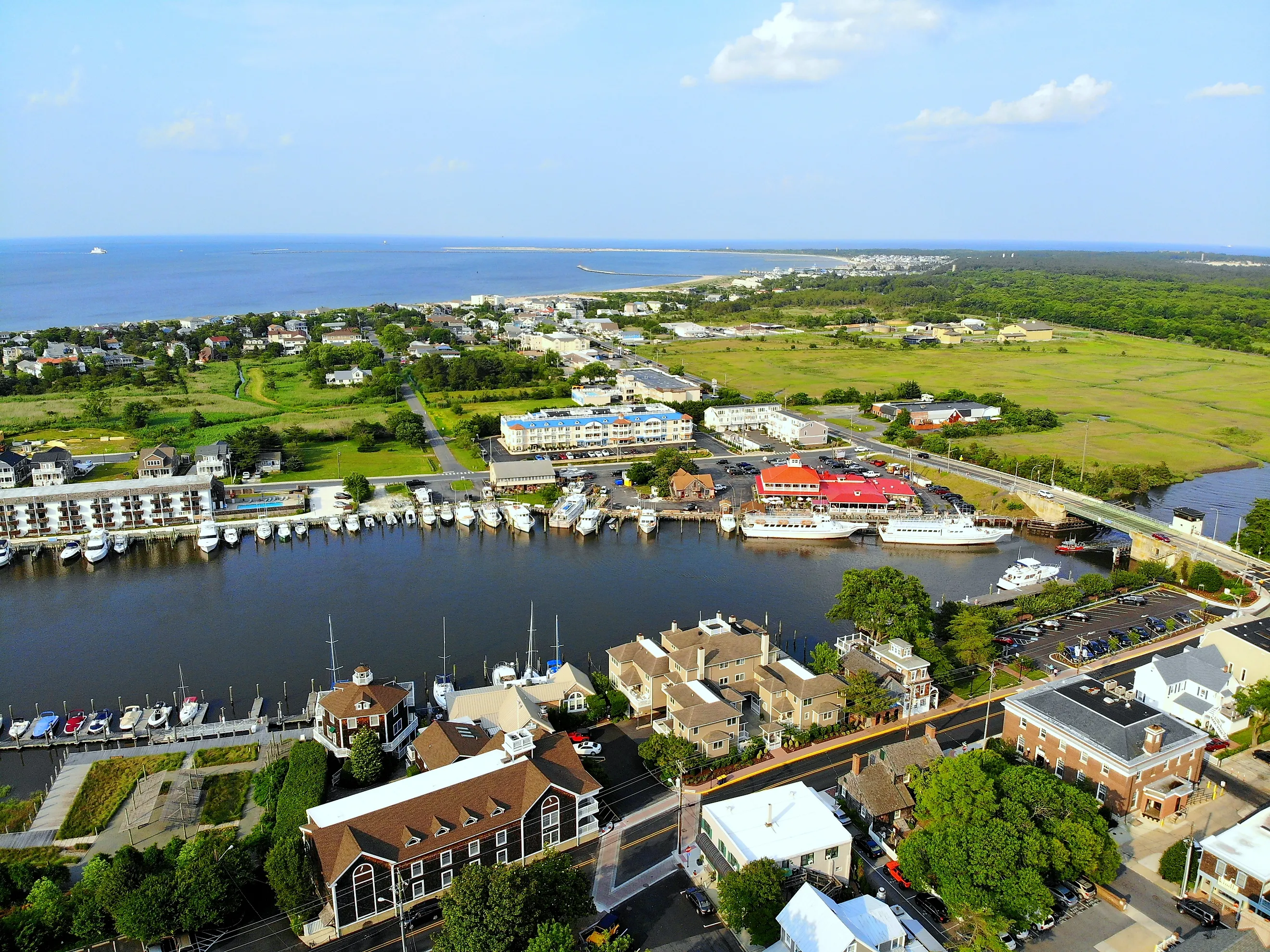The aerial view of the beach town of Lewes, Delaware. Image credit: Khairil Azhar Junos / Shutterstock.com.