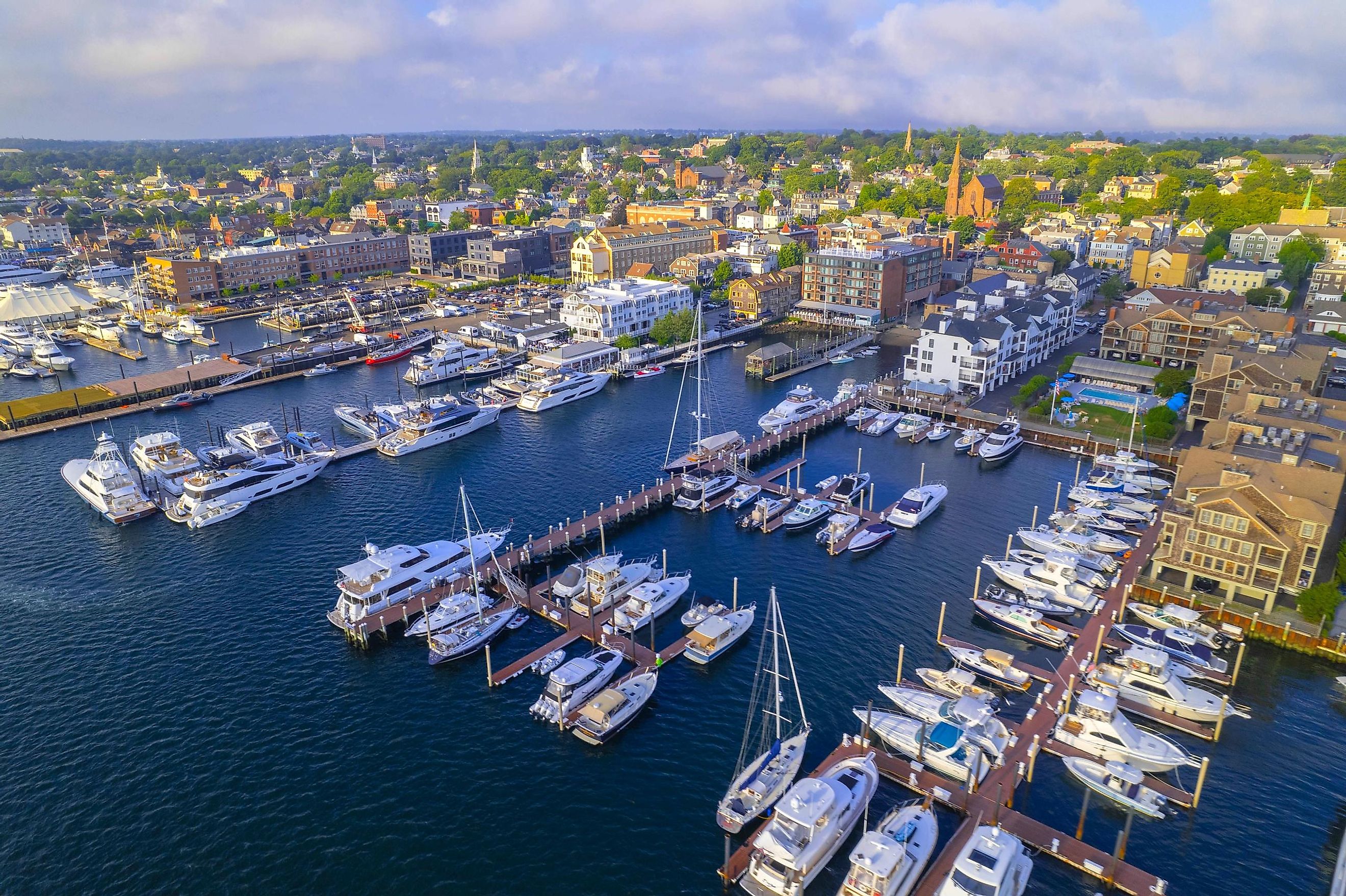 Aerial view of Newoport, Rhode Island.