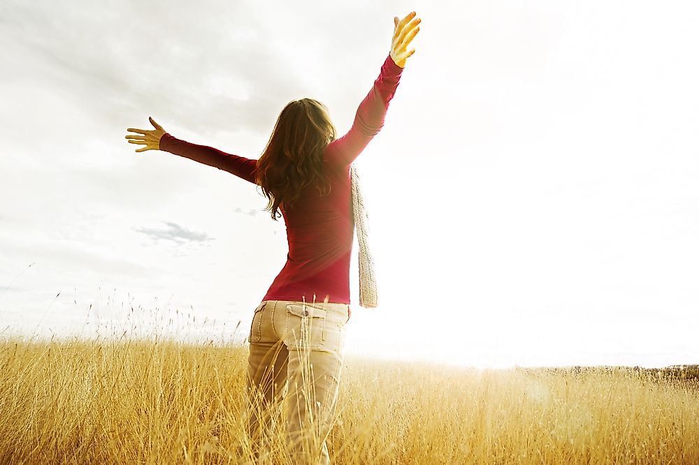 A country's freedom has a direct correlation with happiness among residents.