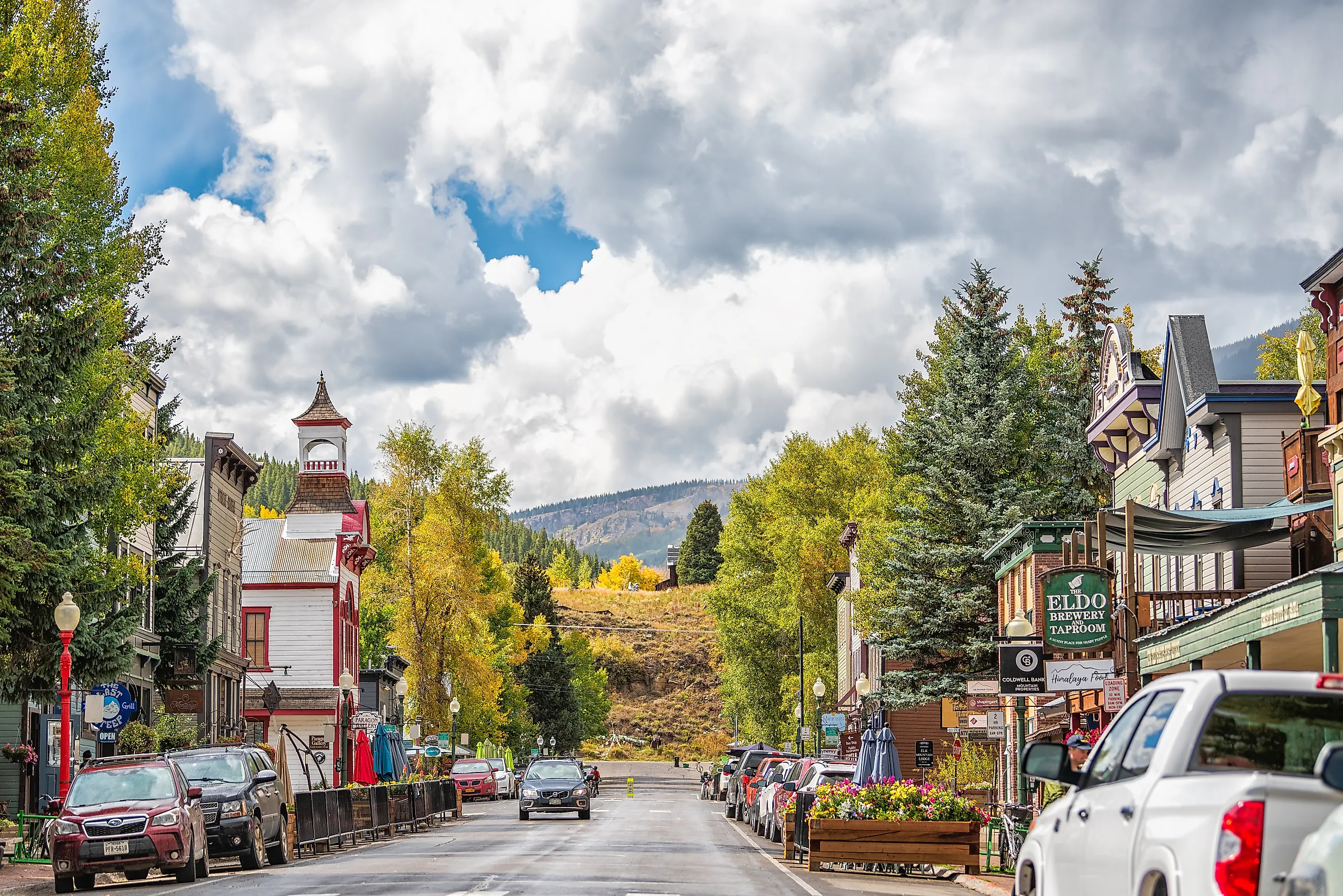 Beautiful Main Street of Crested Butte, Colorado.