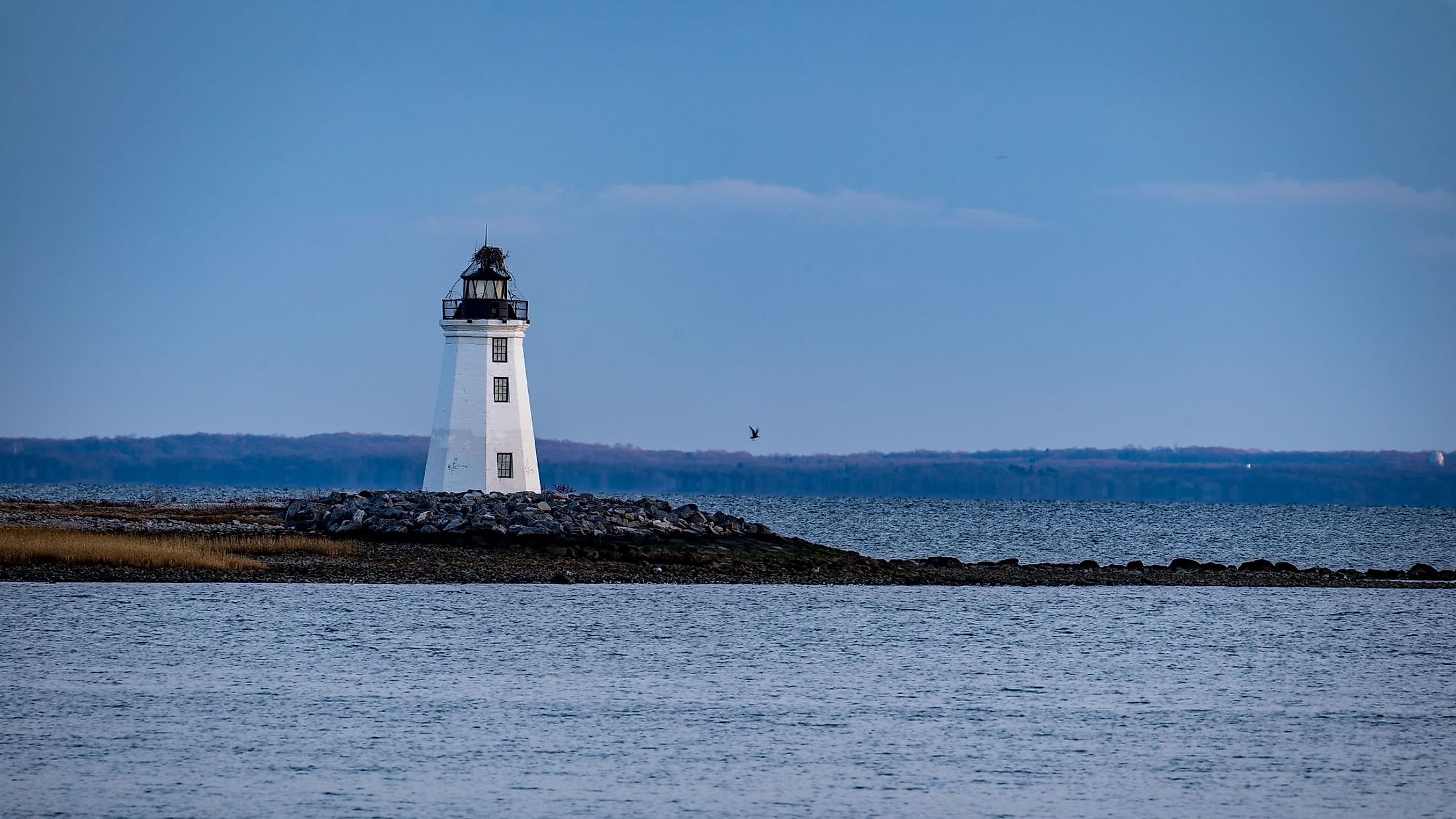 Fayerweather Island Lighthouse in Bridgeport, Connecticut