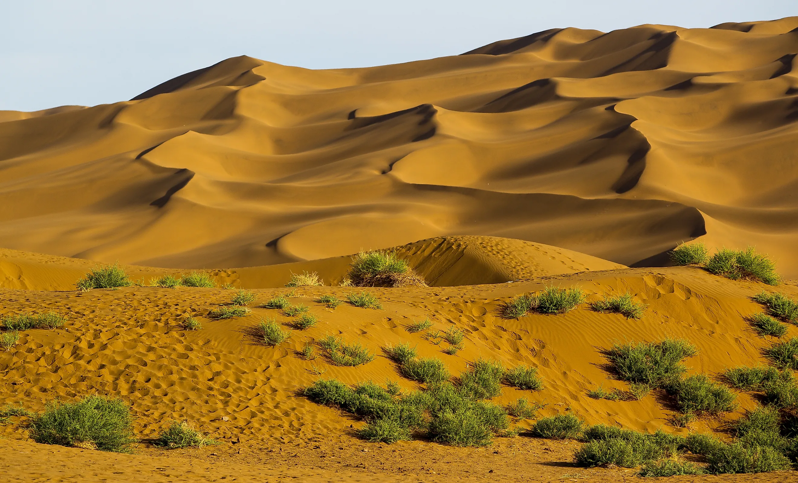 The Taklamakan Desert, near the city of Turpan in Xinjiang. 