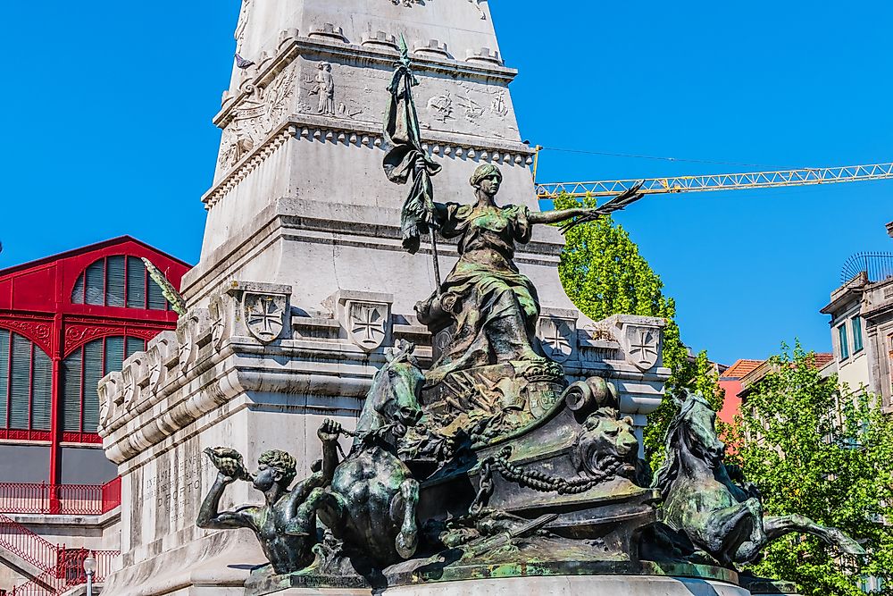 A monument to Prince Henry the Navigator in Porto.
