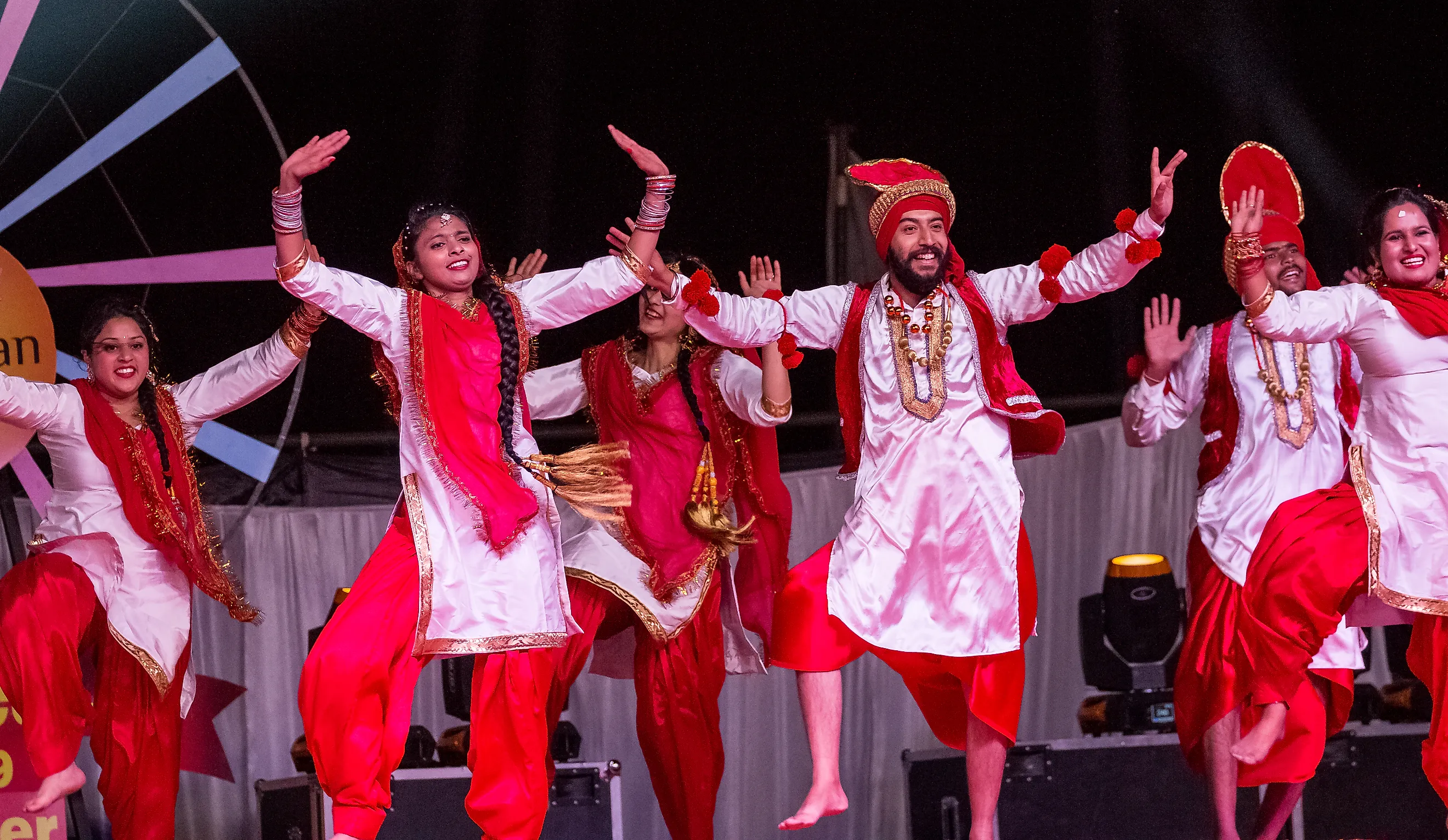 Artists from Punjab Performing Bhangra Dance