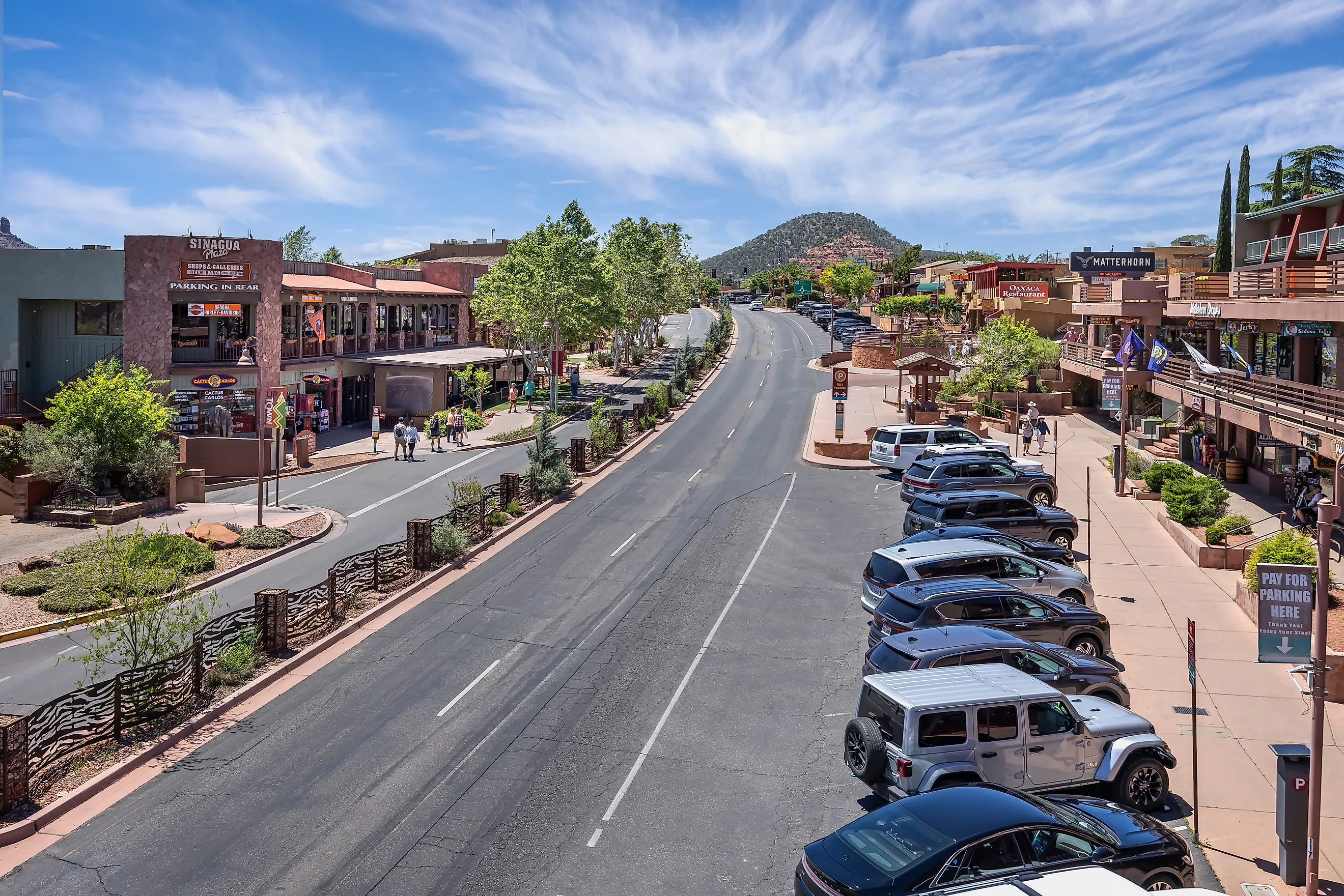 Uptown Sedona, Arizona. Editorial credit: Nigel Jarvis / Shutterstock.com