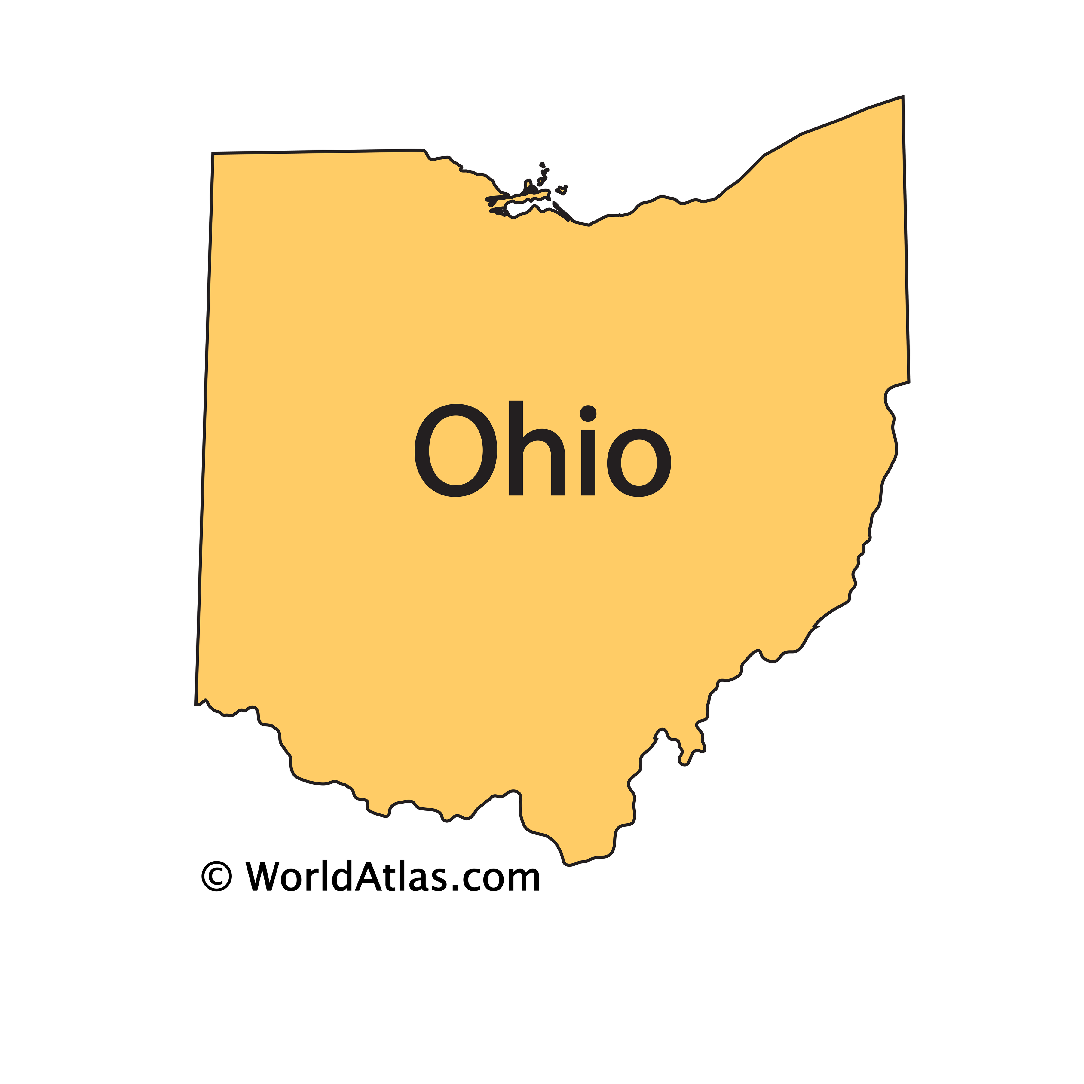 map of ohio state