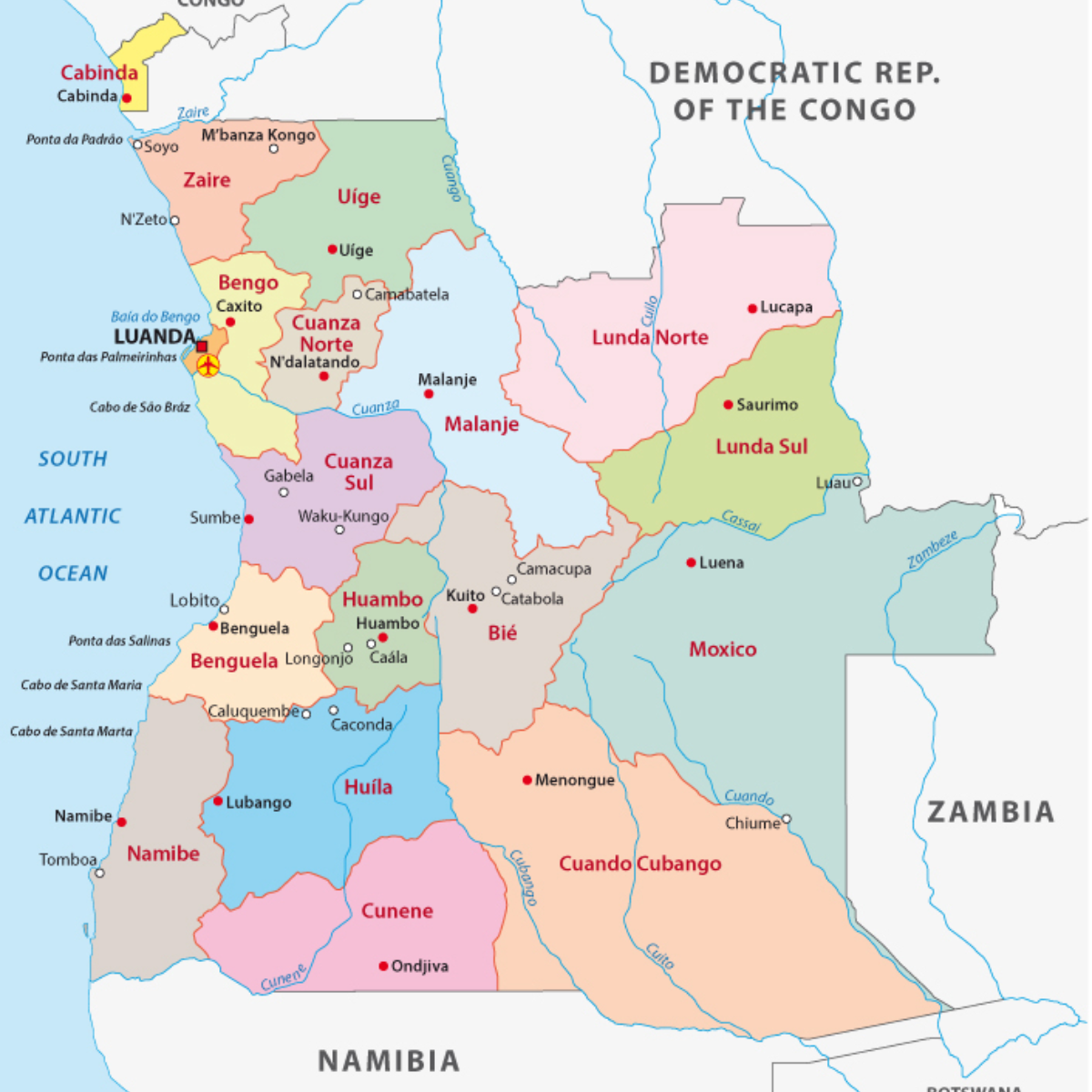 Angola Maps