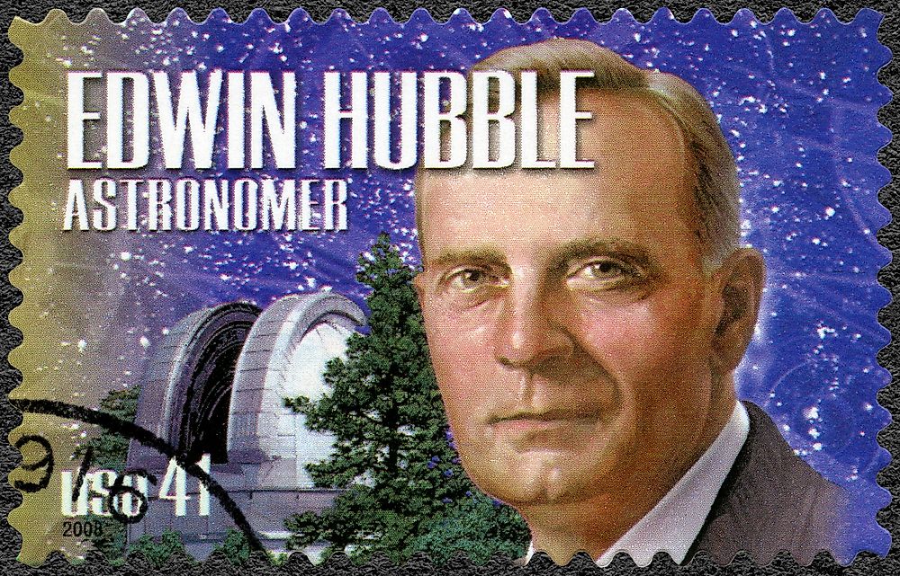 Edwin Powell Hubble on a stamp. Credit: Olga Popova / Shutterstock.com