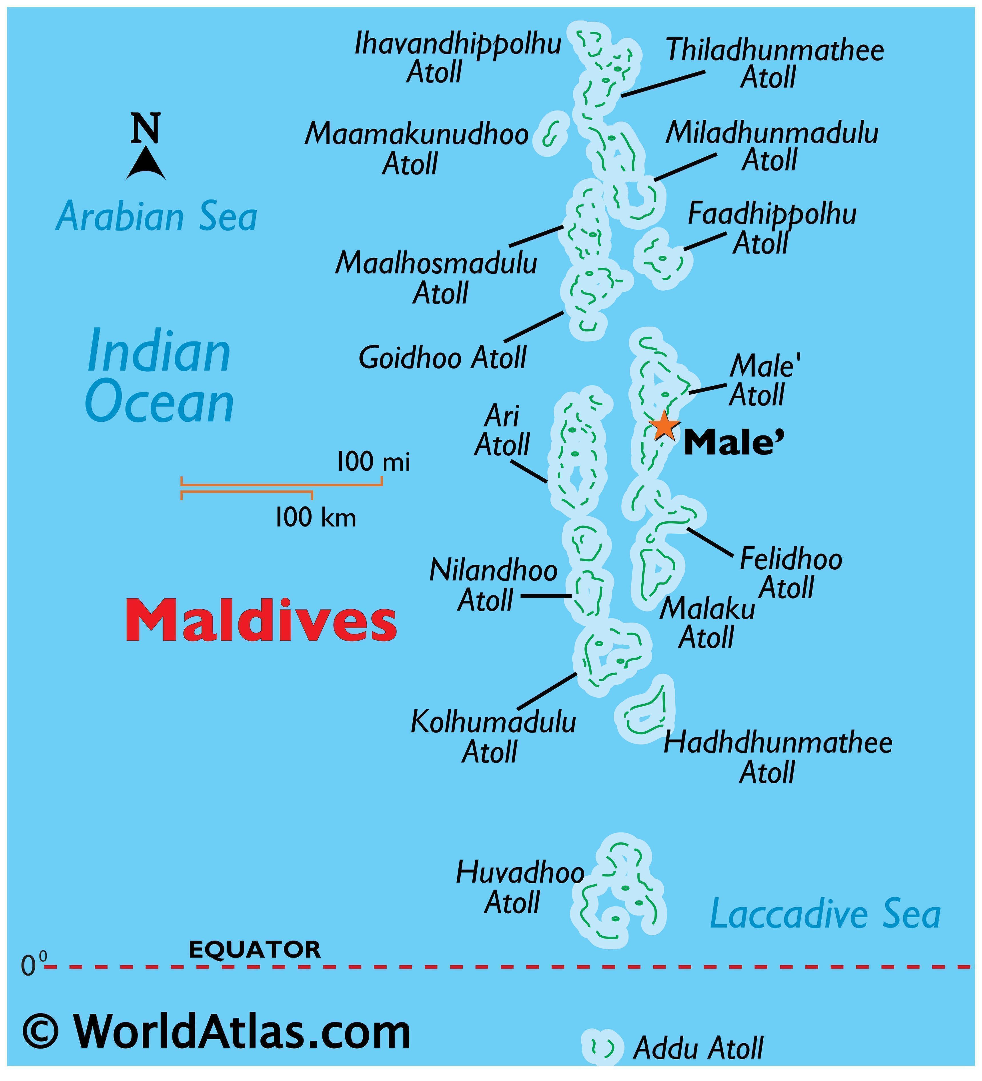 Maldives Maps Facts World Atlas