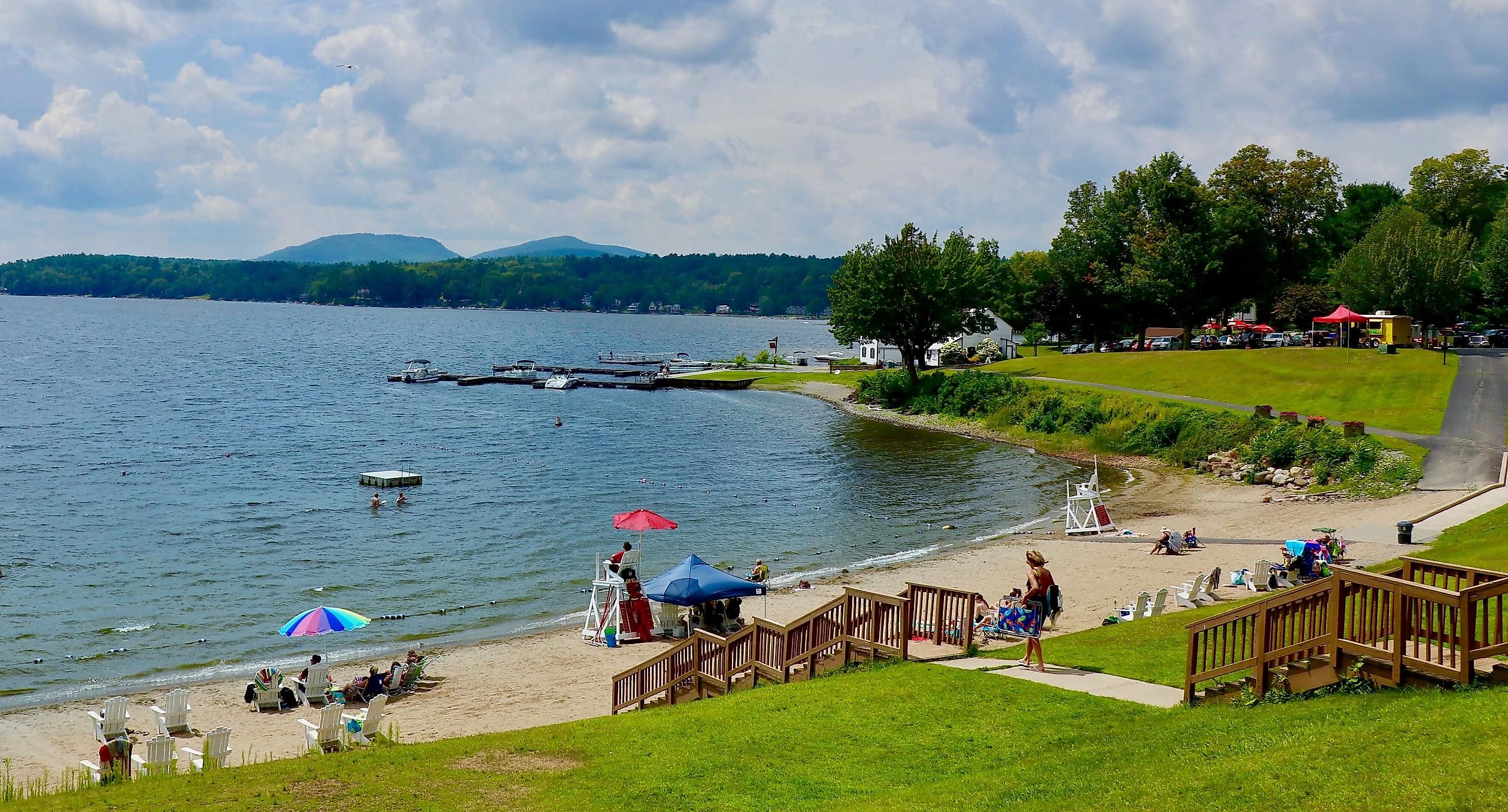 Summertime Scene at Schroon Lake Beach