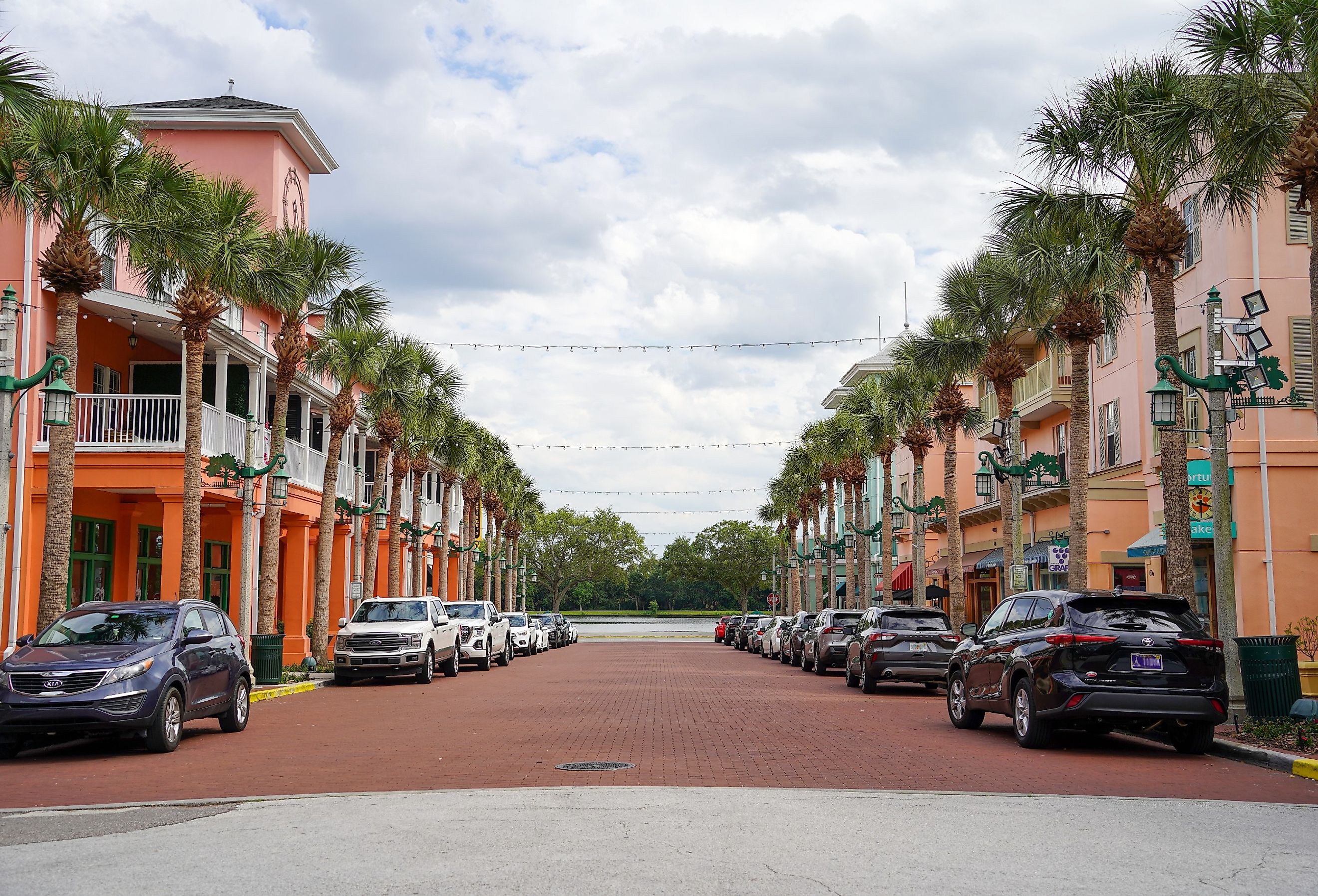 View of Market Street in Celebration, Florida. Image credit JennLShoots via Shutterstock