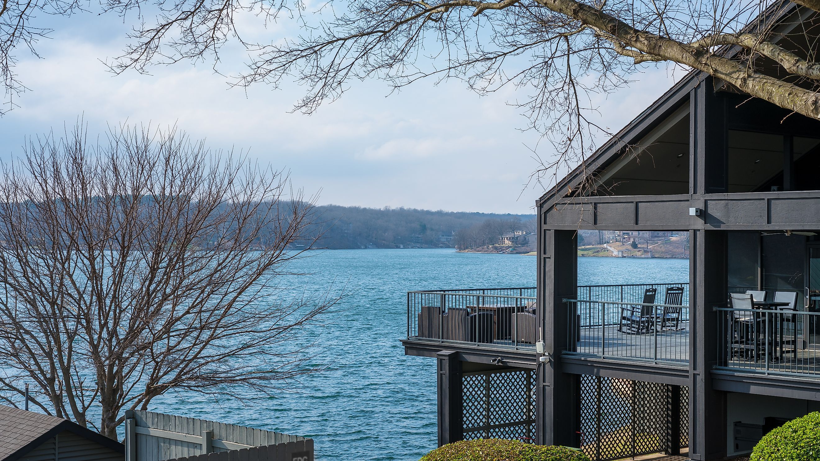 House by a lake in Bella Vista, Arkansas.