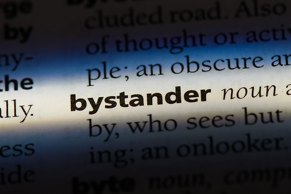 The bystander effect is something that has been researched based on the case of Kitty Genovese,