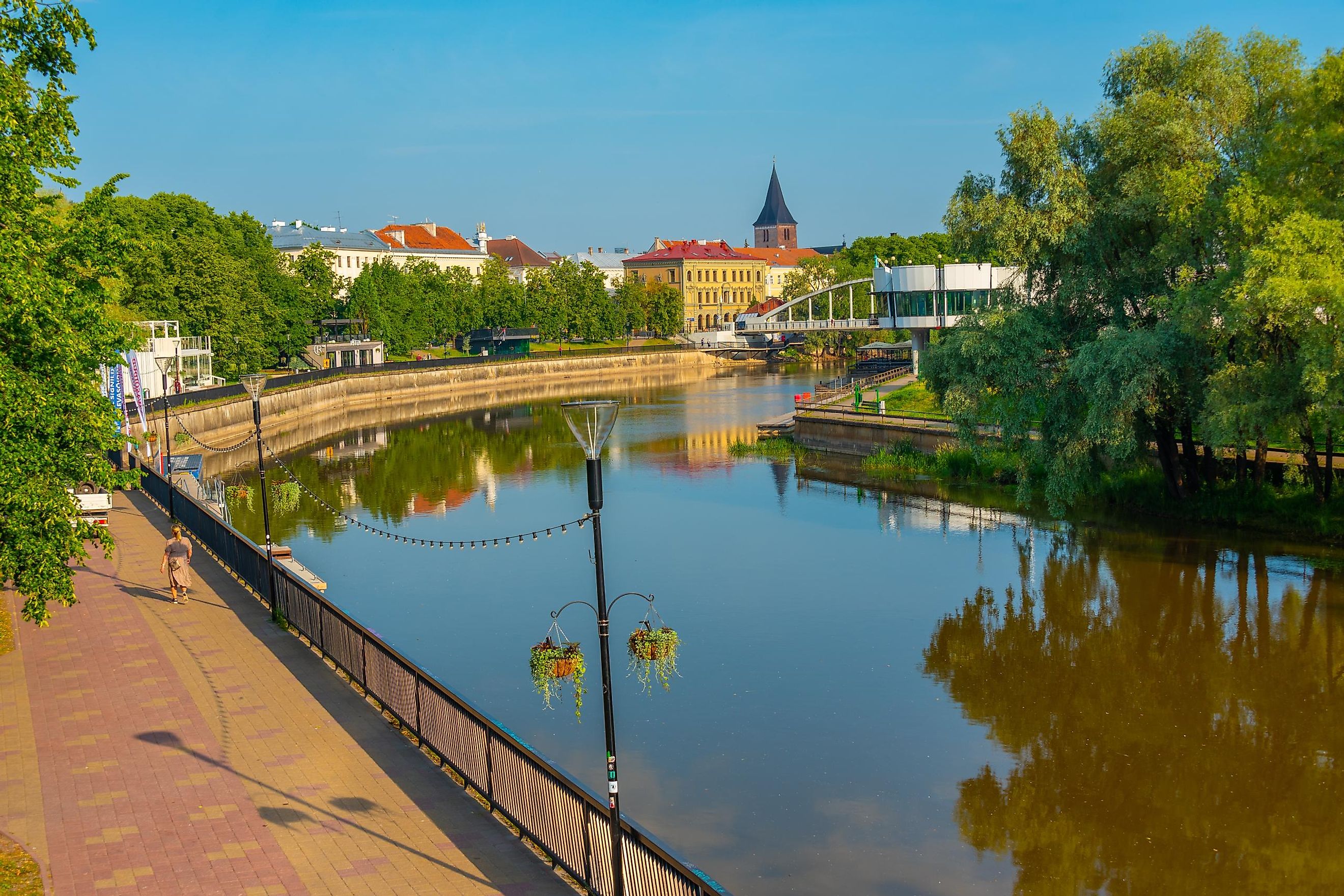 Emajogi River as it passes through the city of Tartu in Estonia.