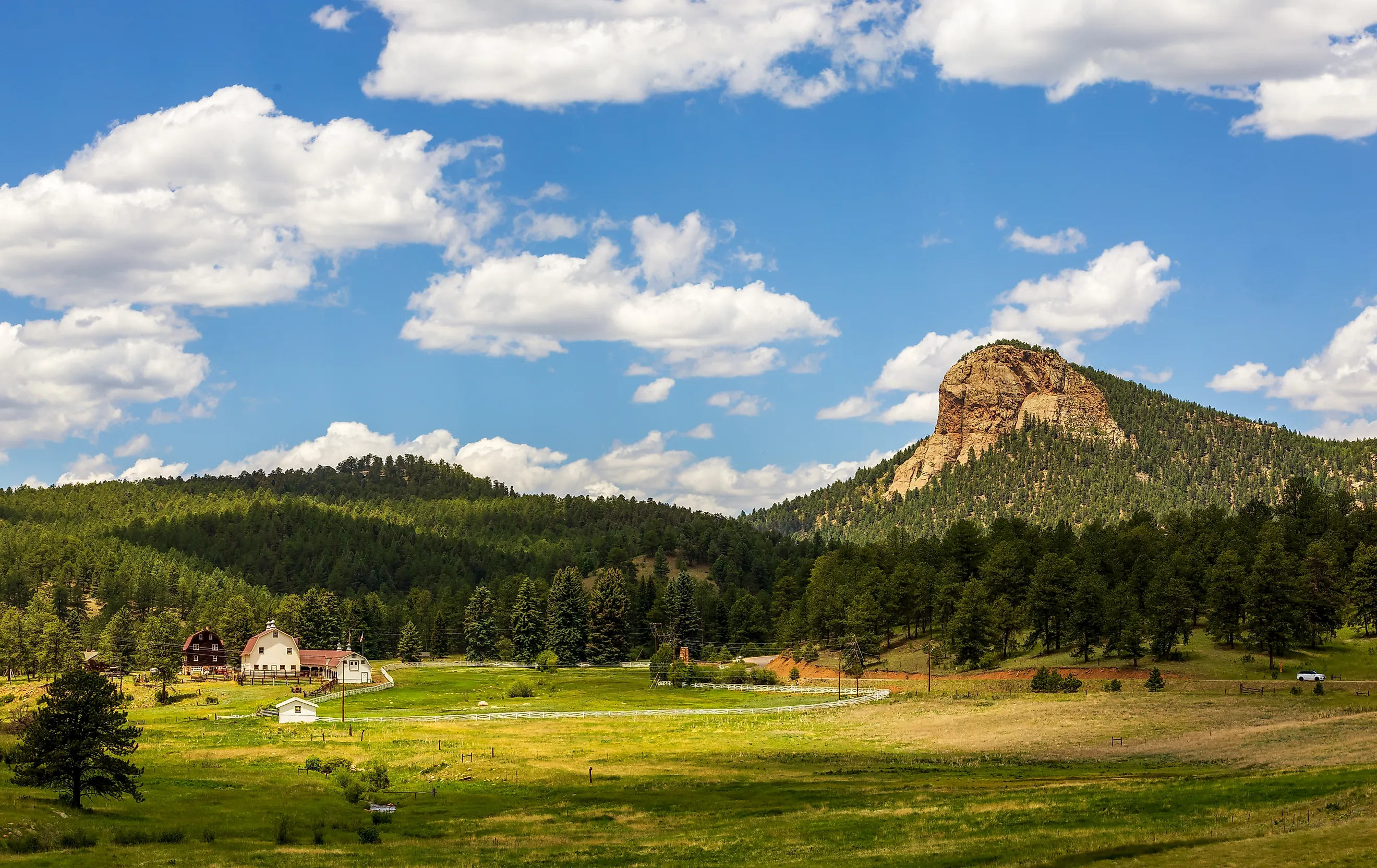 Scenic Rocky landscape in the Staunton State Park, Colorado. 
