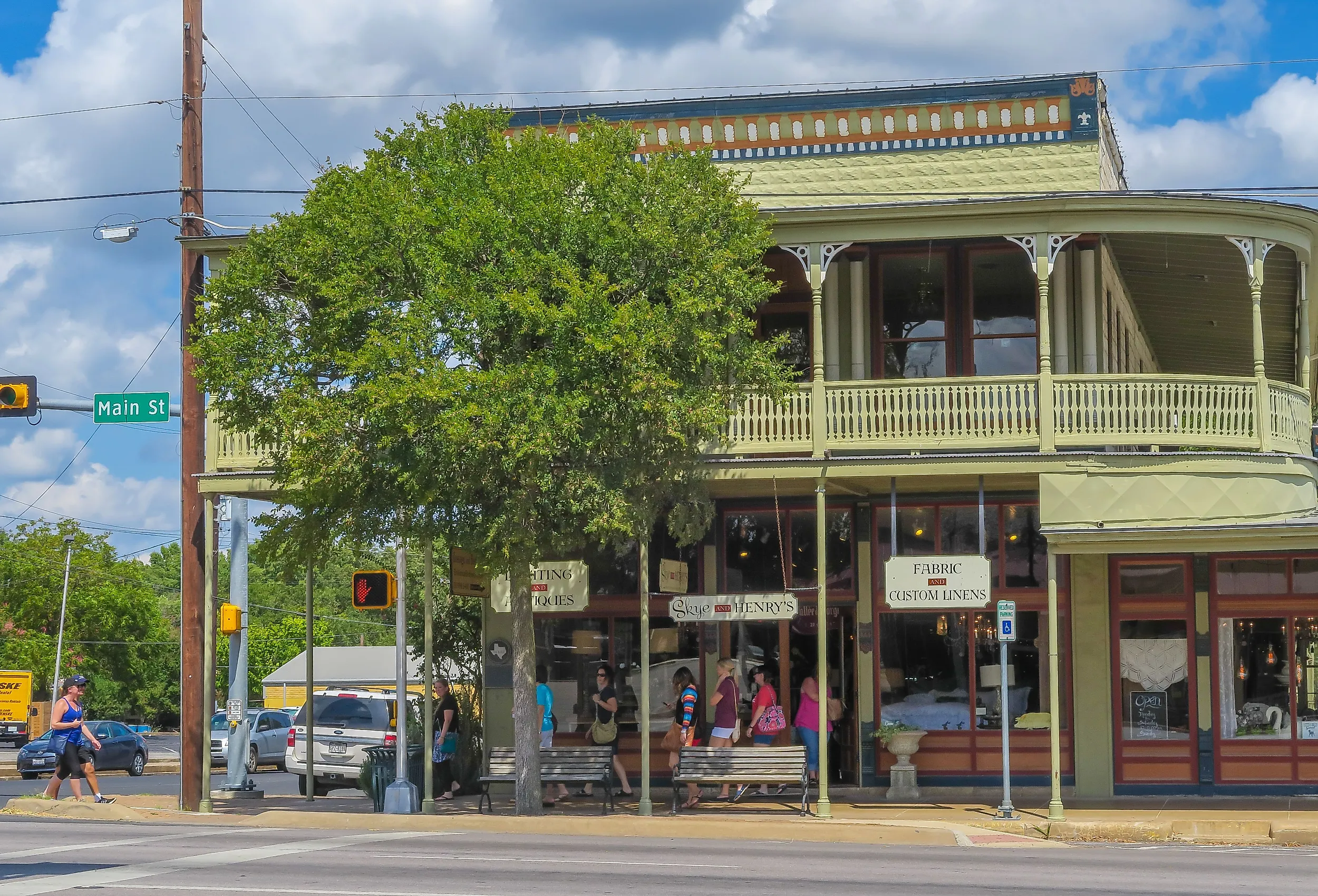Hoerster Building in Fredericksburg, Texas. Image credit Philip Arno Photography via Shutterstock