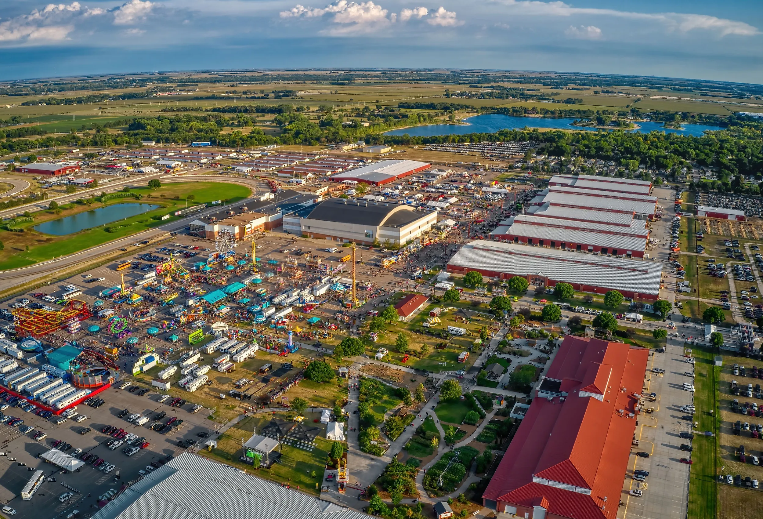 Aerial View of the Nebraska State Fair in Grand Island, Nebraska.