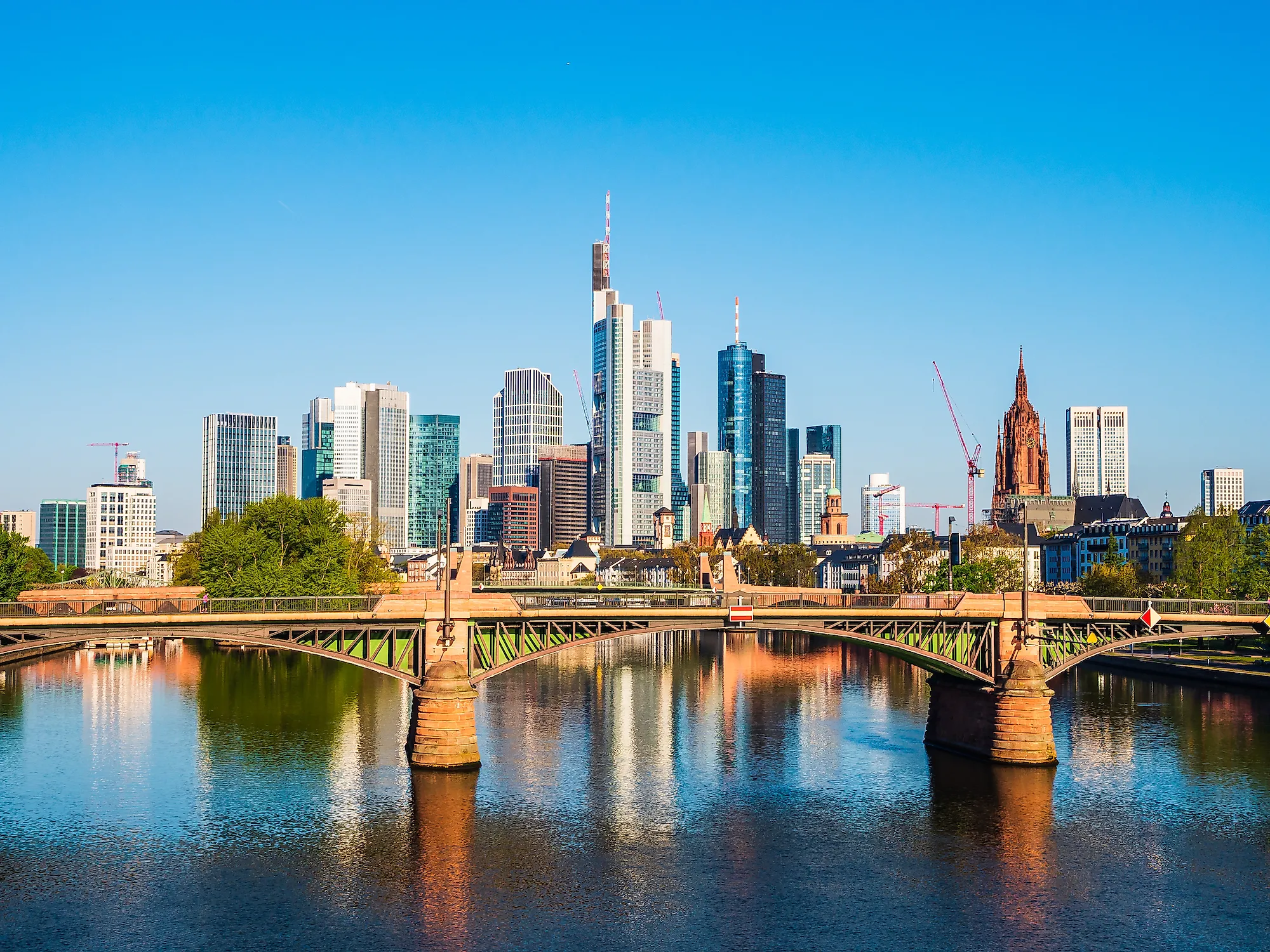 Skyline of Frankfurt, Germany.