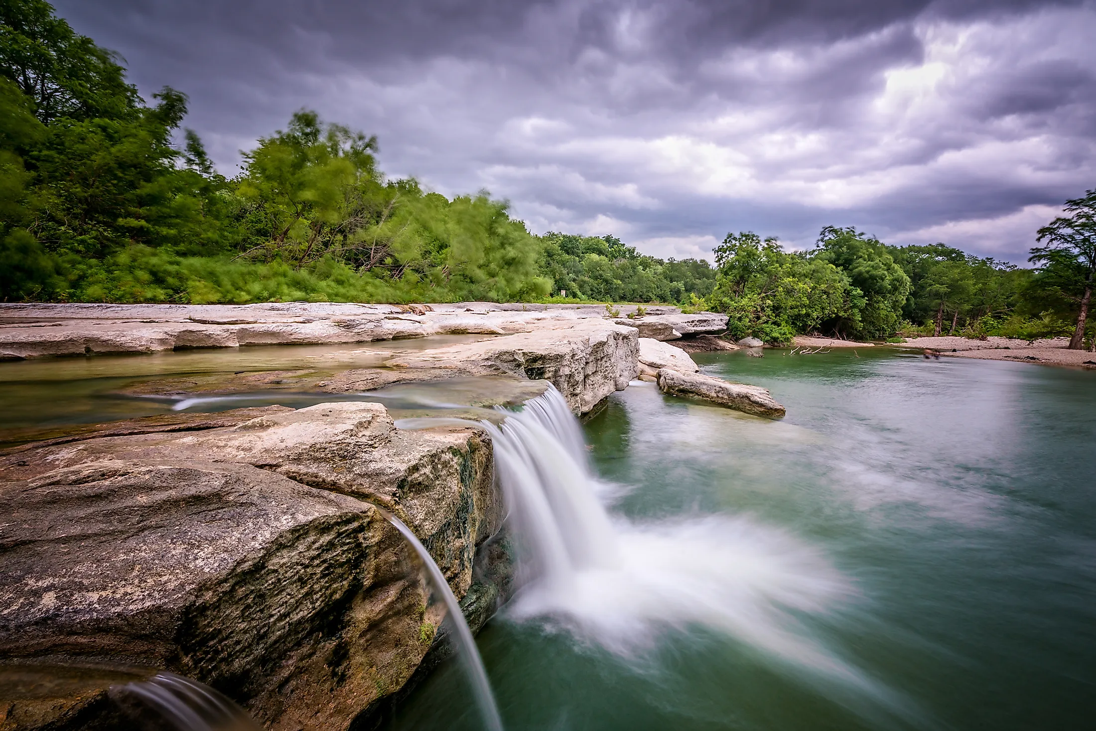 Waterfall at McKinney Falls State Park.