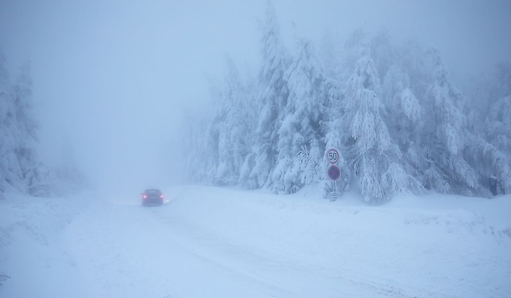 Eastern North America was hit with heavy snow during the storm.