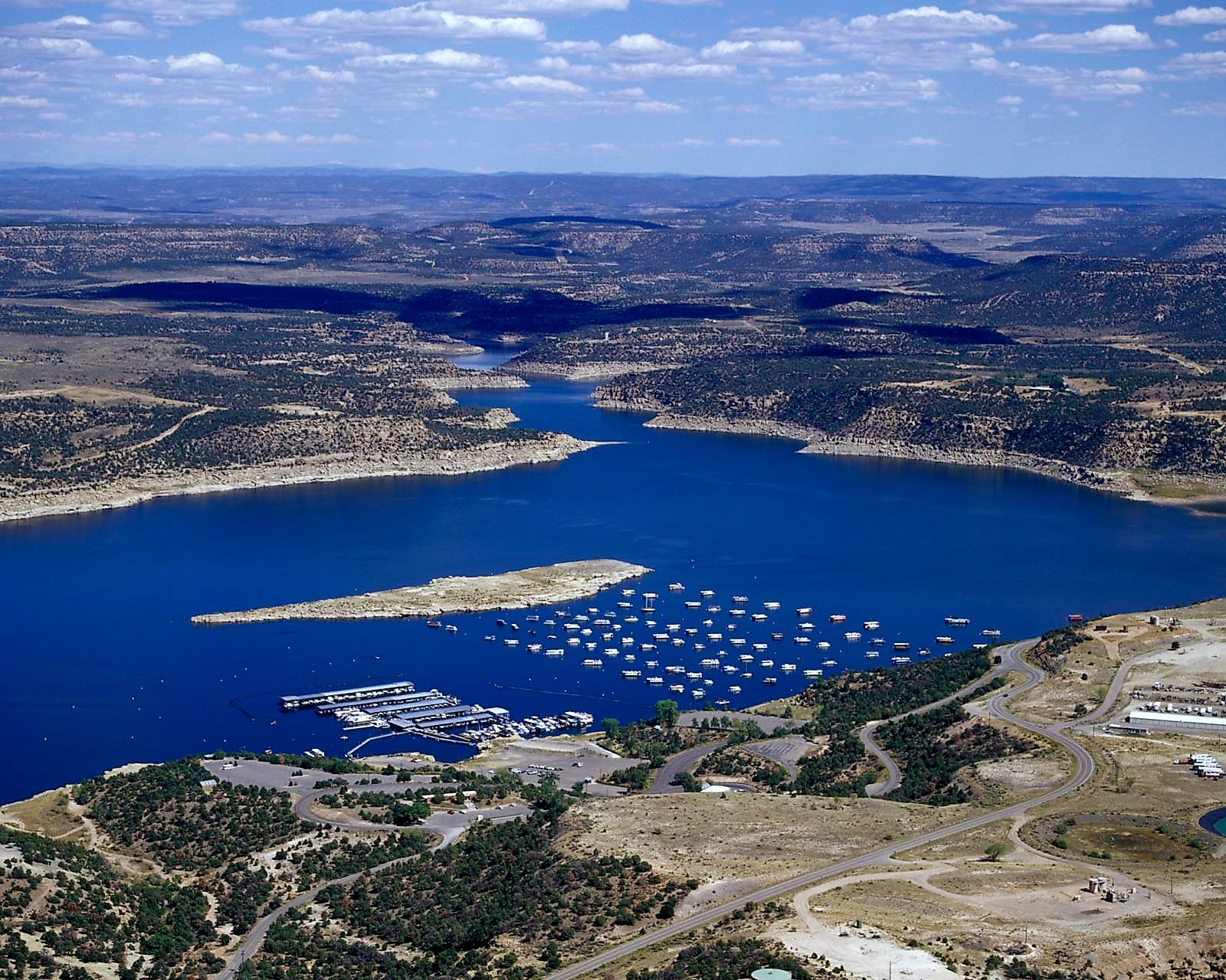 Aerial view of Navajo Lake, New Mexico