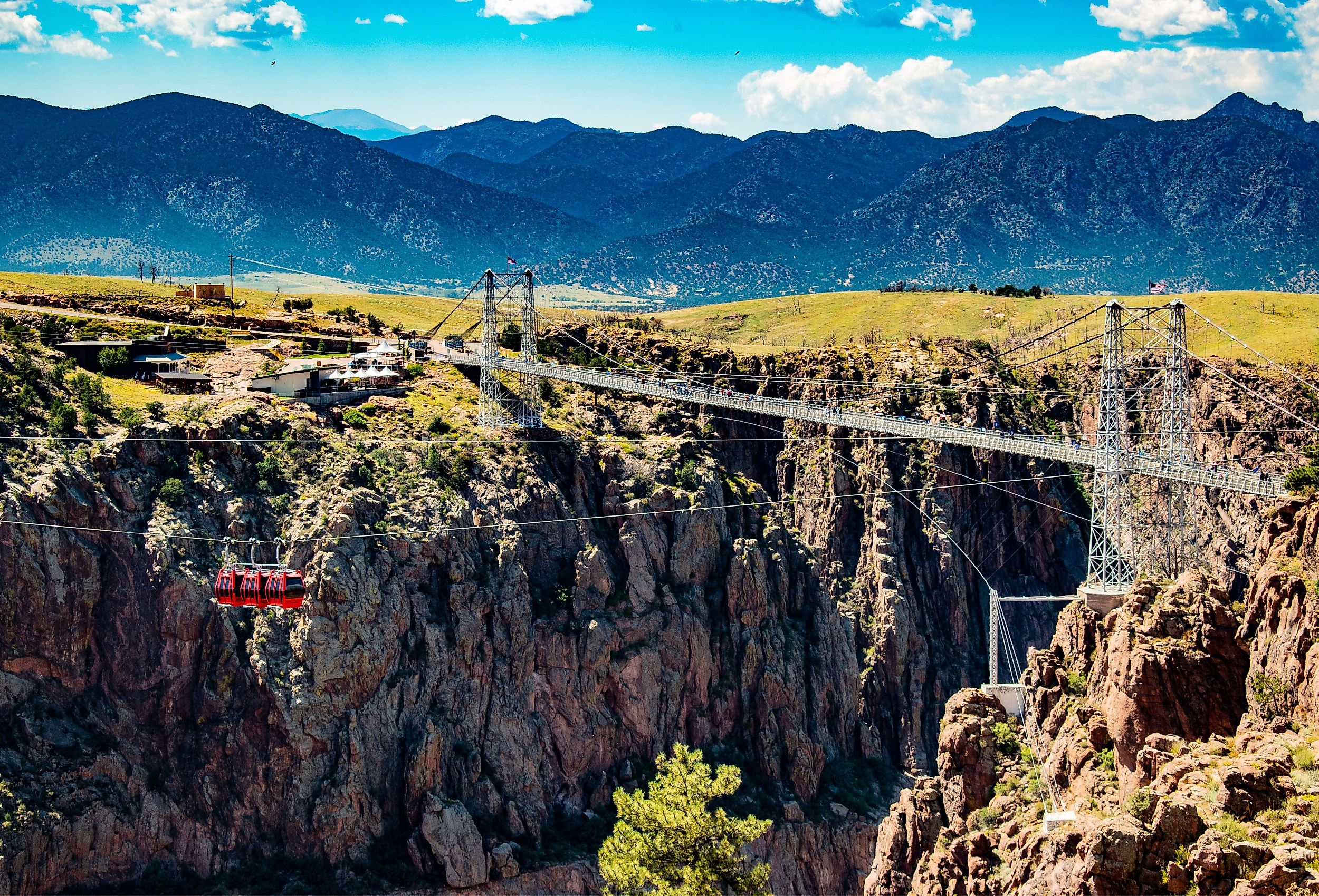 Royal Gorge Bridge with Gondola coming across. Image credit Mile High Aviator via Shutterstock