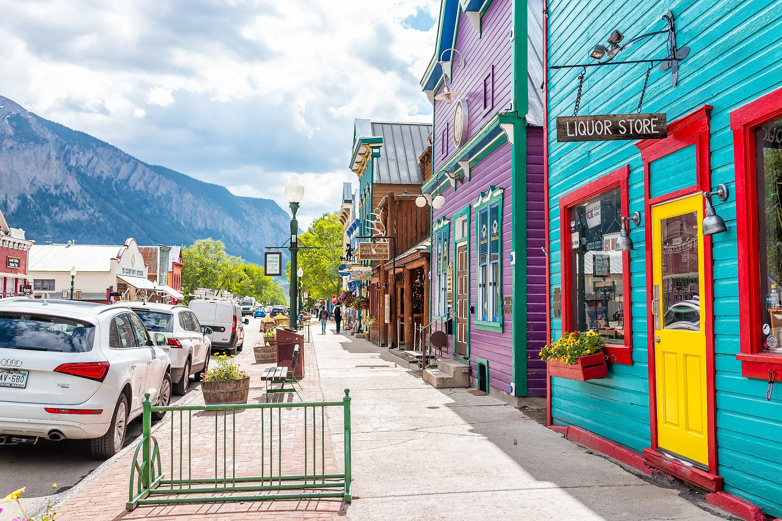 Vibrant storefronts in downtown Crested Butte, Colorado. Image credit: Kristi Blokhin / Shutterstock.com