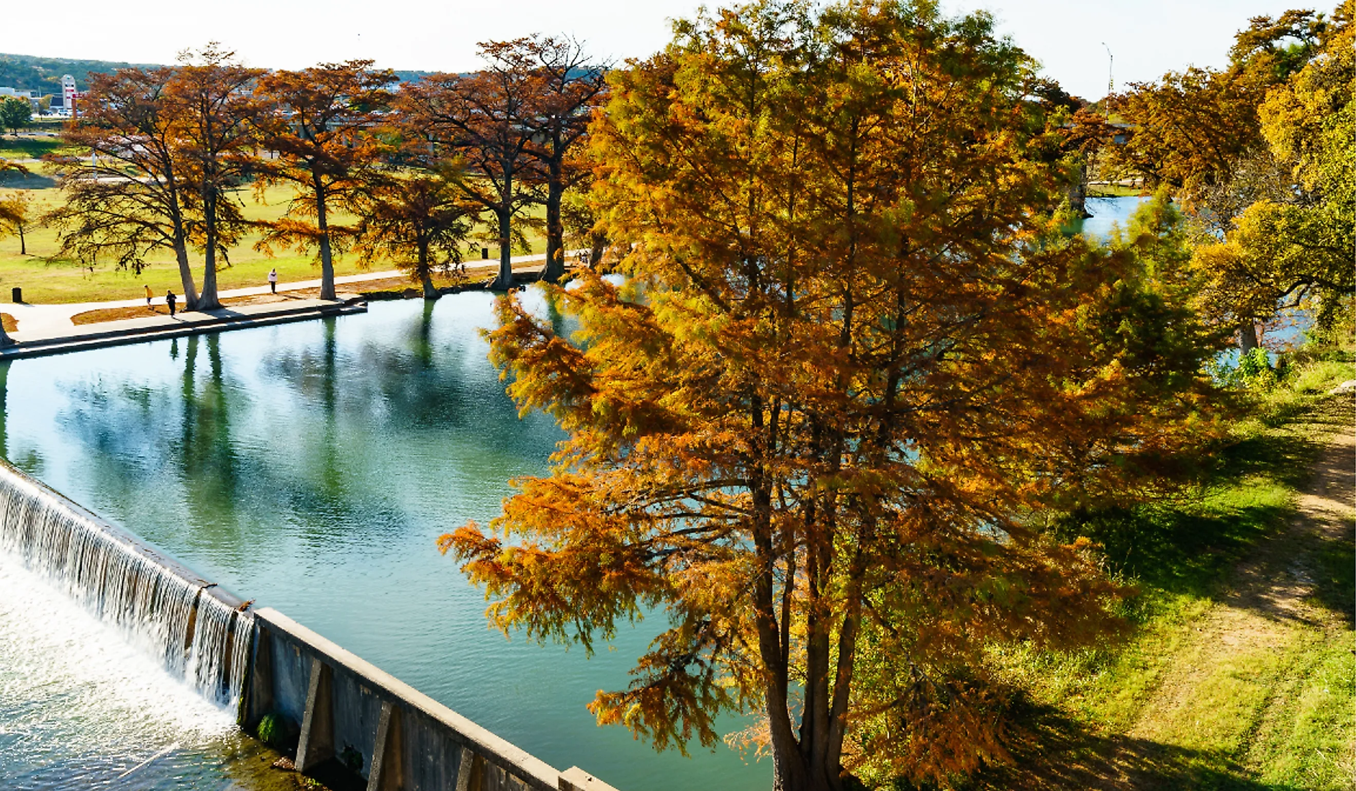 Guadalupe River Trail in Kerrville, Texas, during Fall.
