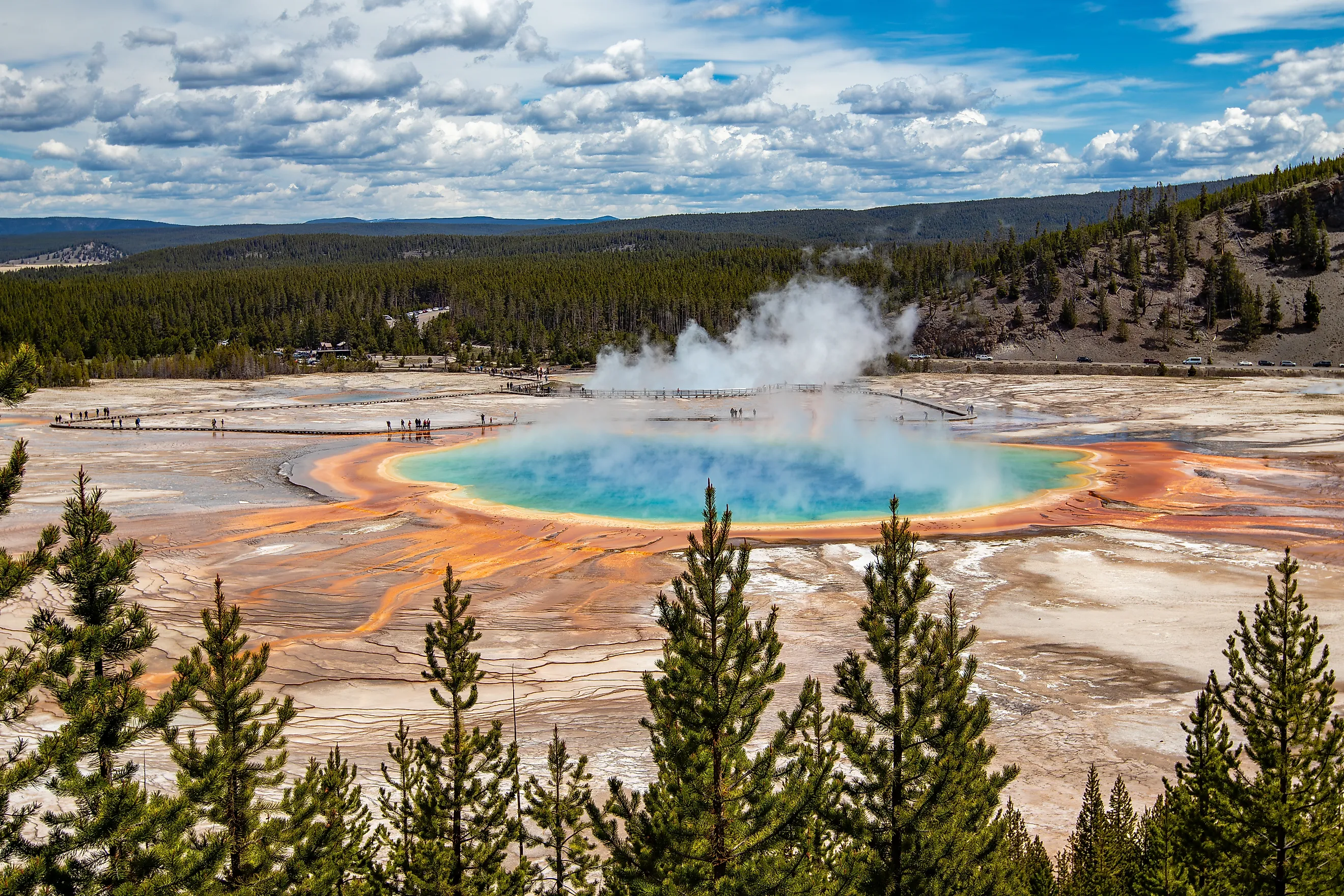 Grand Prismatic Spring in Yellowstone National Park.