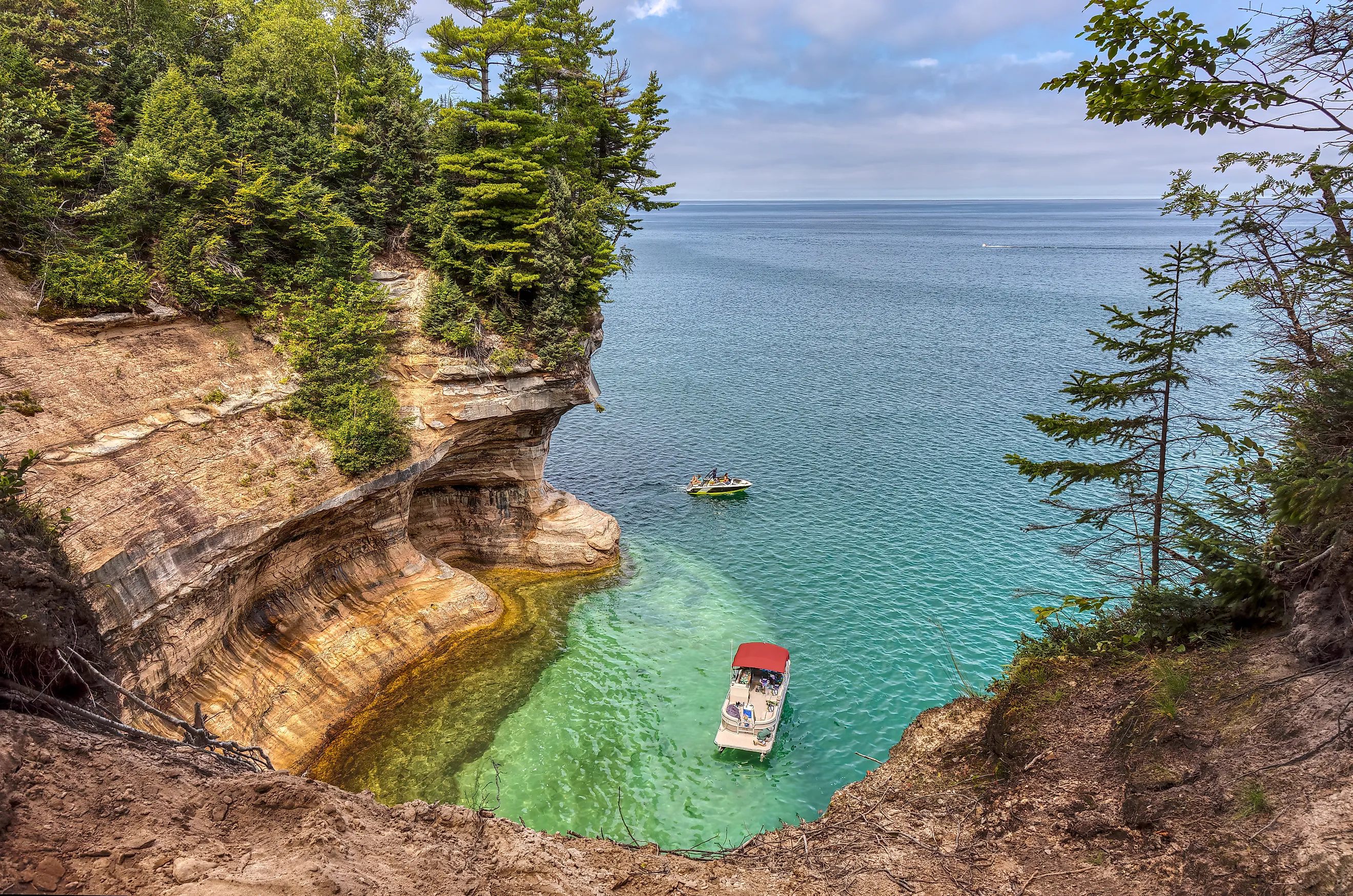Pictured Rocks National Lakeshore in Michigan.