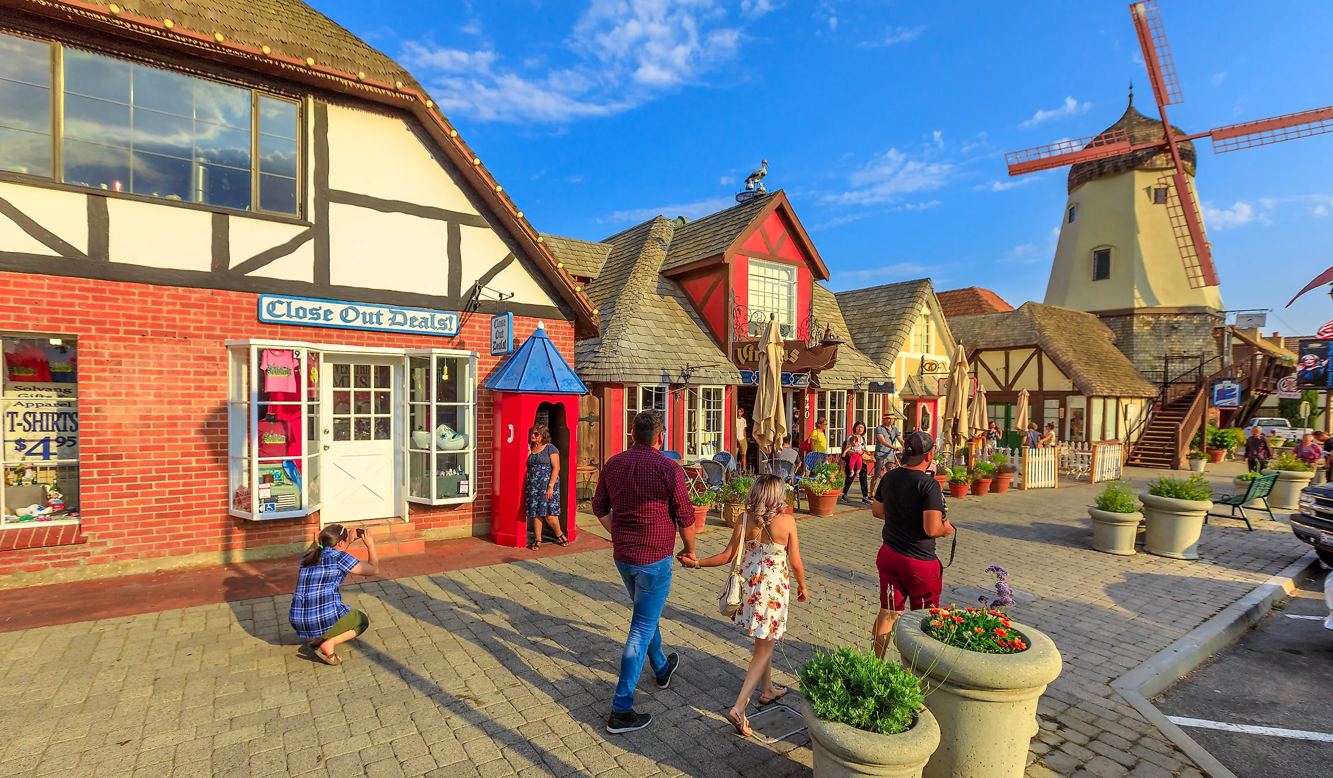 Main Street of Solvang, California. Image credit Benny Marty via Shutterstock.