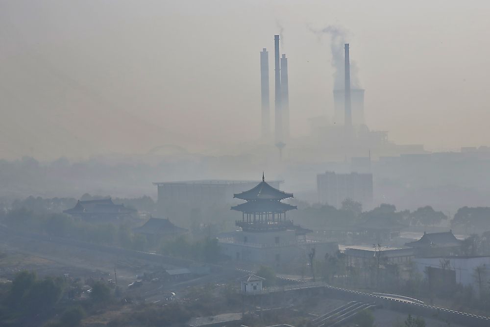 Beijing covered in a haze of smog.