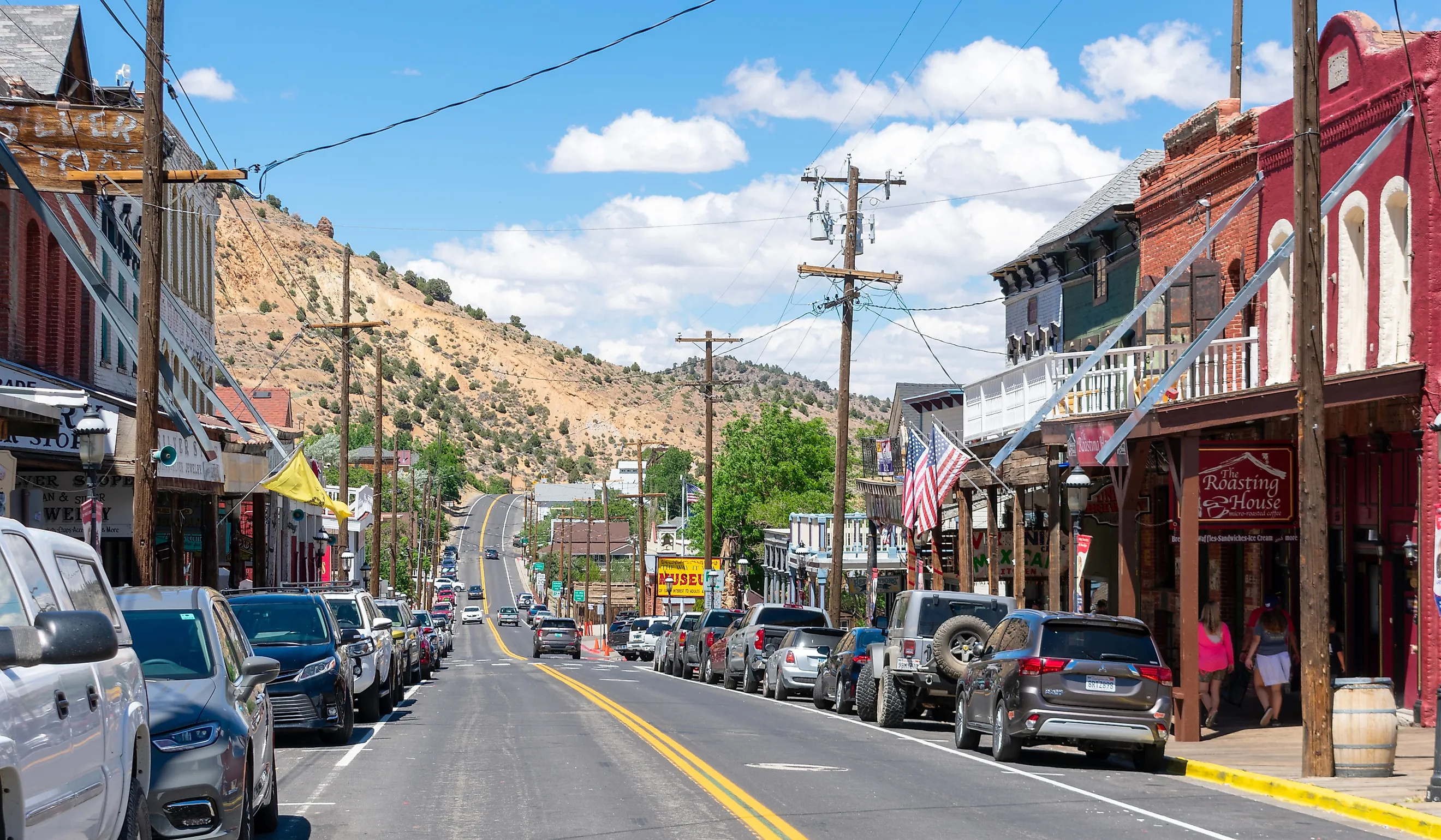 Main Street in Virginia City, Nevada.
