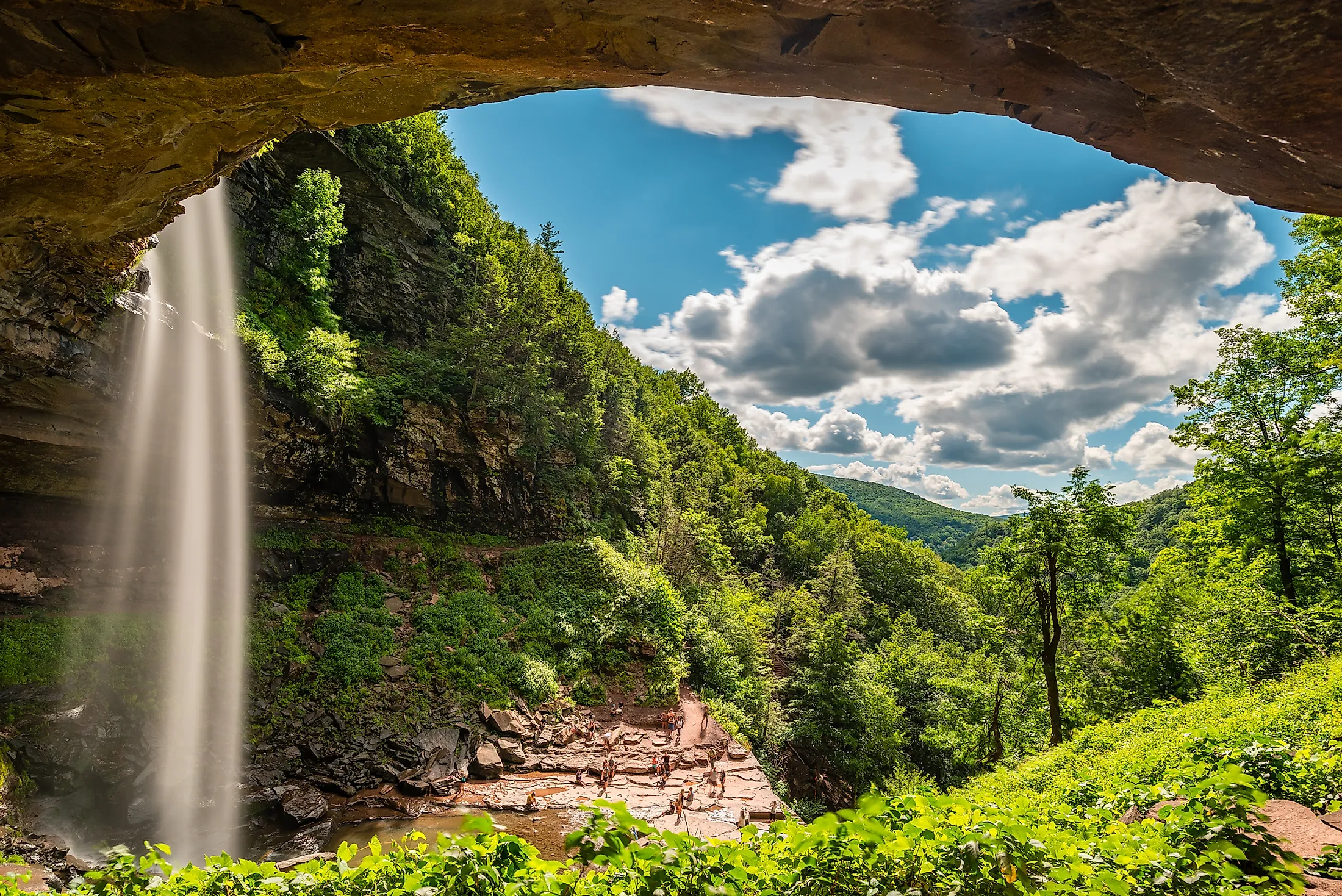 Kaaterskill waterfall in the Catskill Mountains