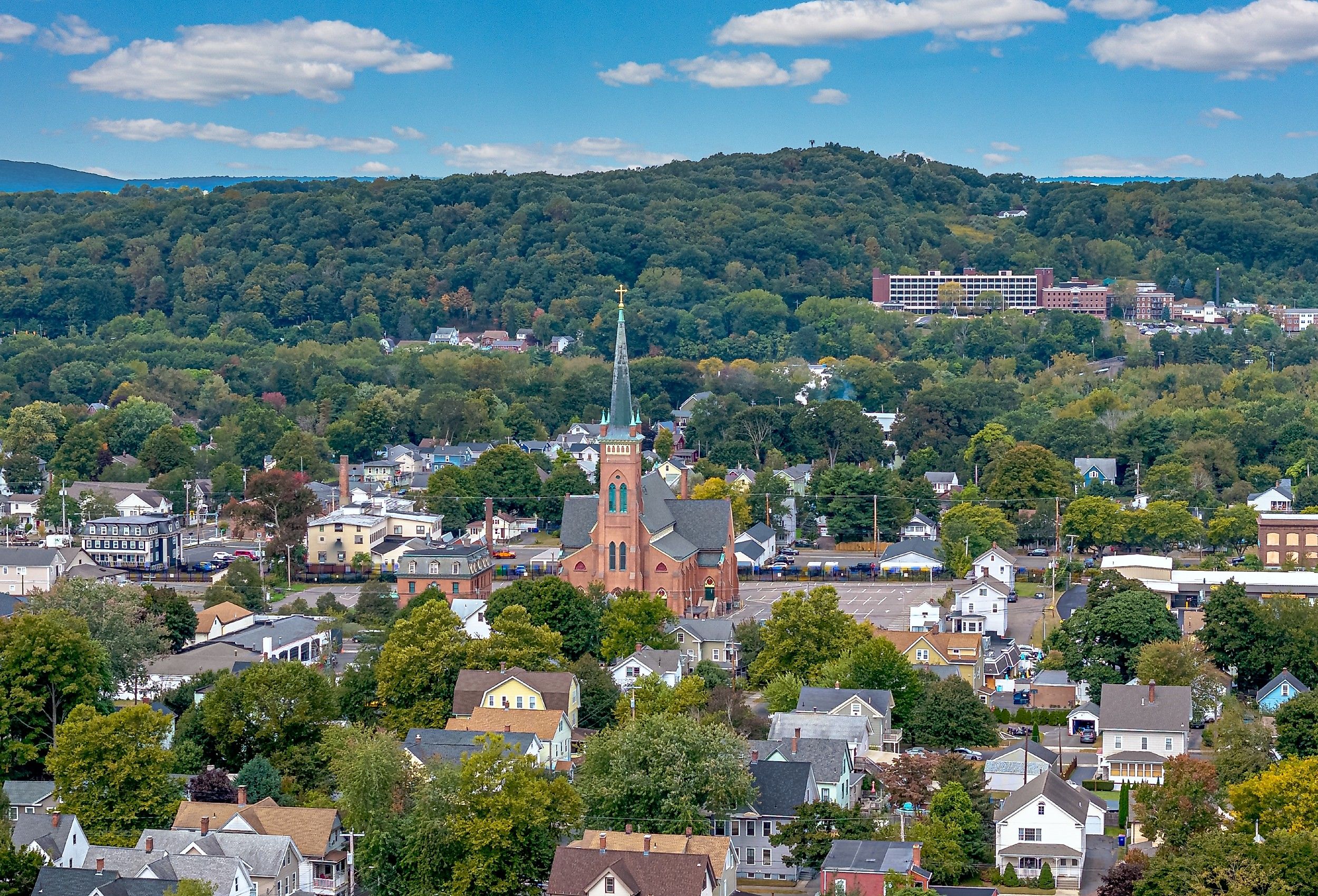 Overlooking Wallingford, Connecticut.