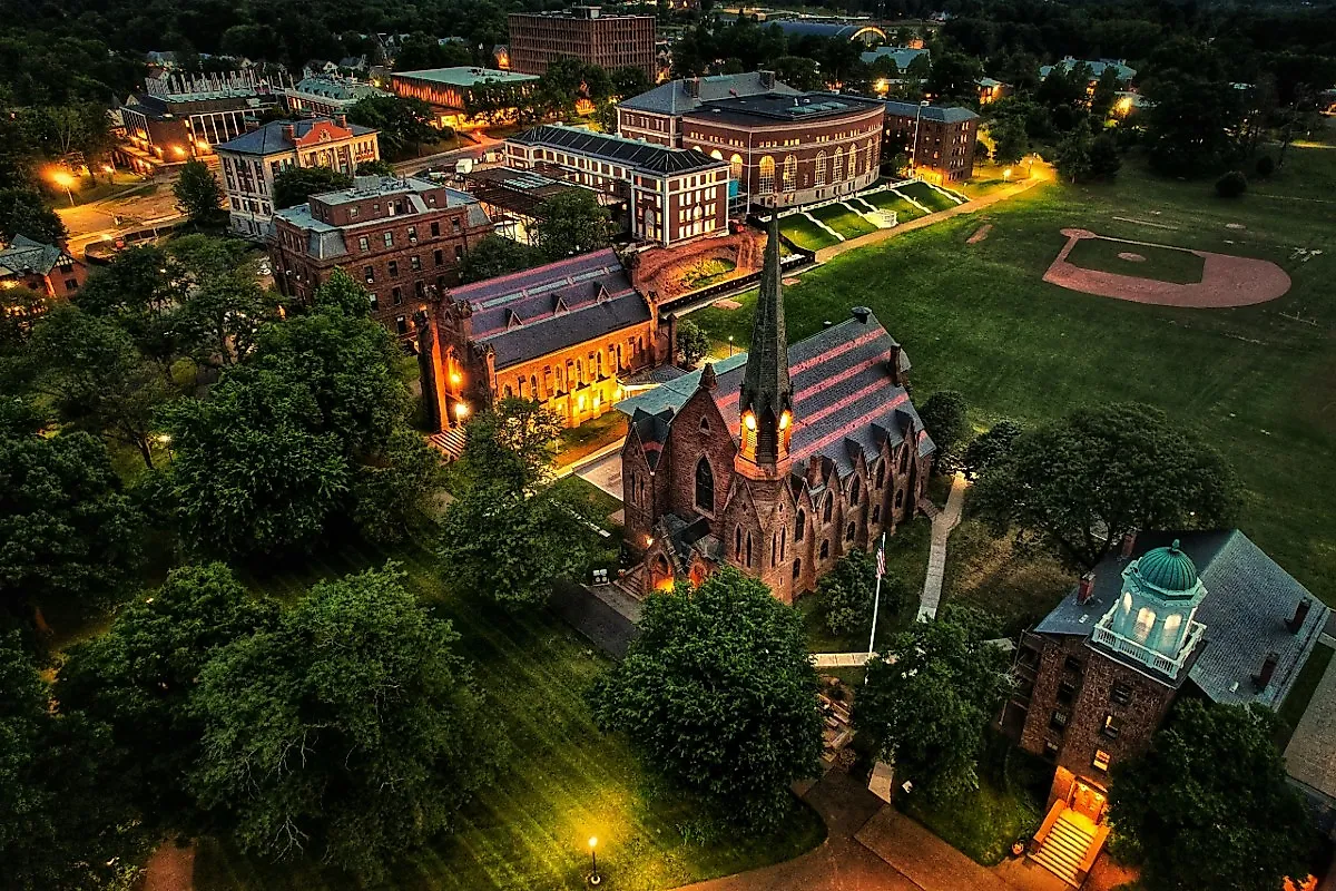 Memorial Chapel at Wesleyan University in Middletown, Connecticut.