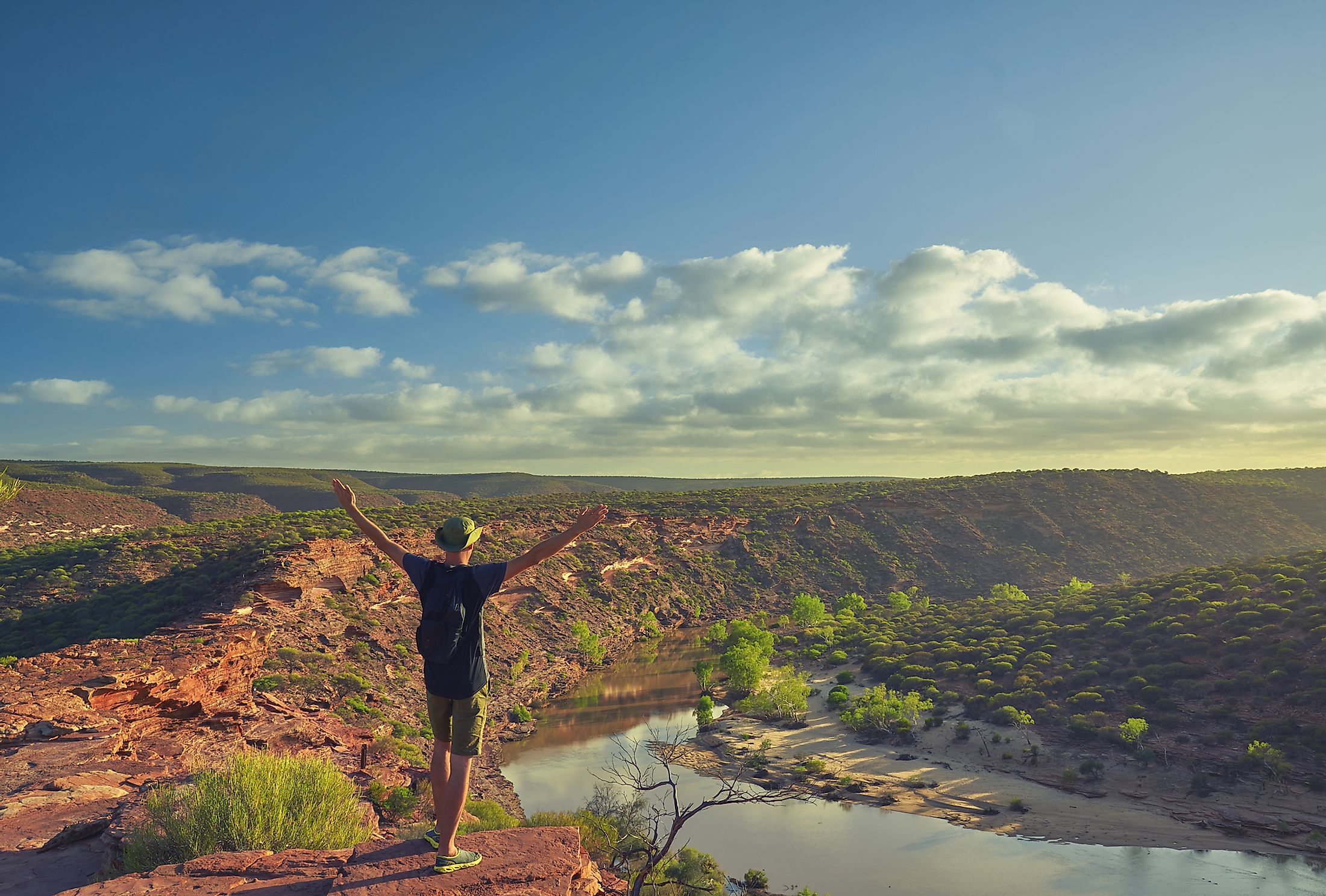 Viewpoint overlooking in Kalbarri NP, Western Australia.