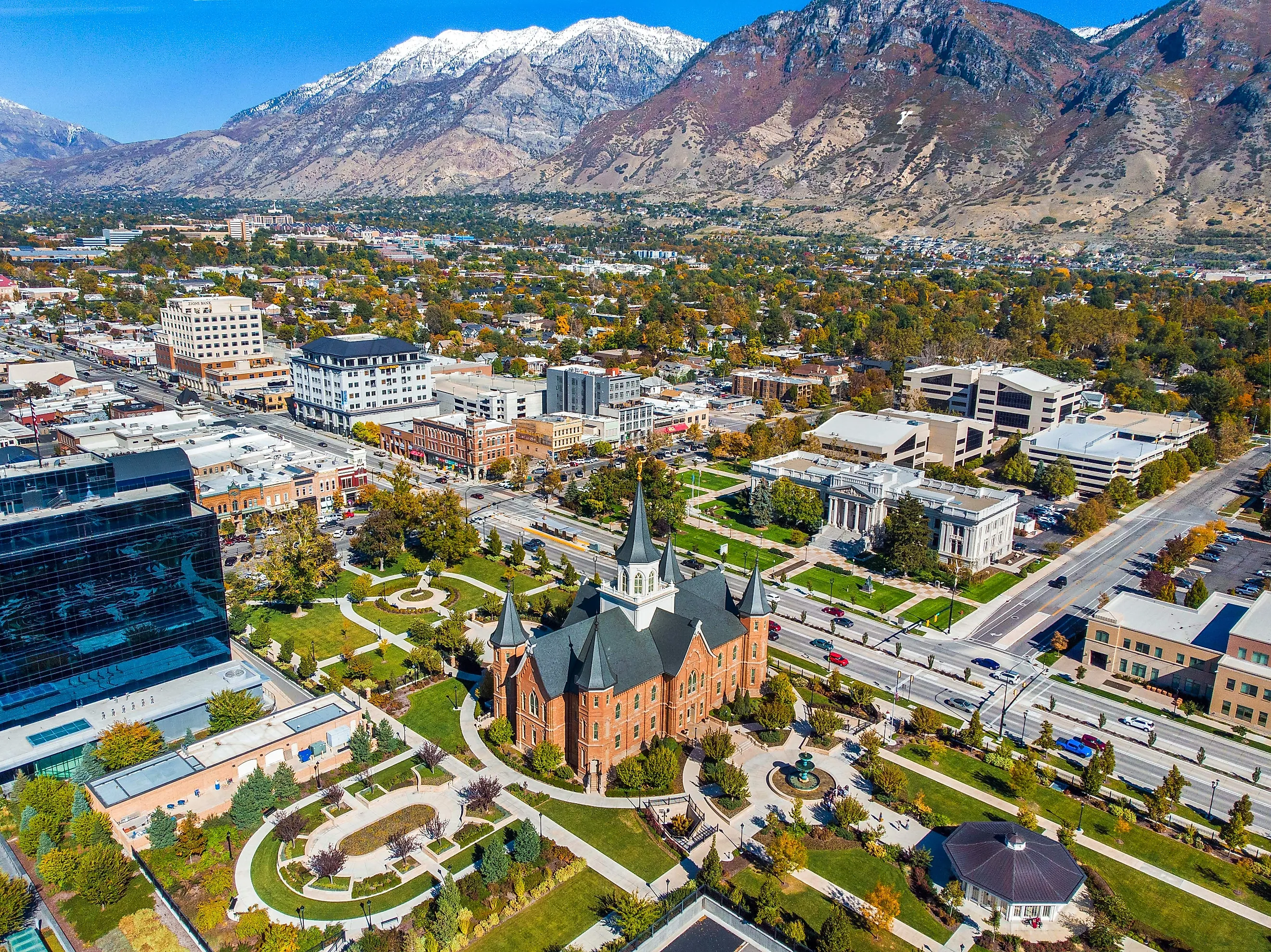 Aerial view of Garden City, Utah.