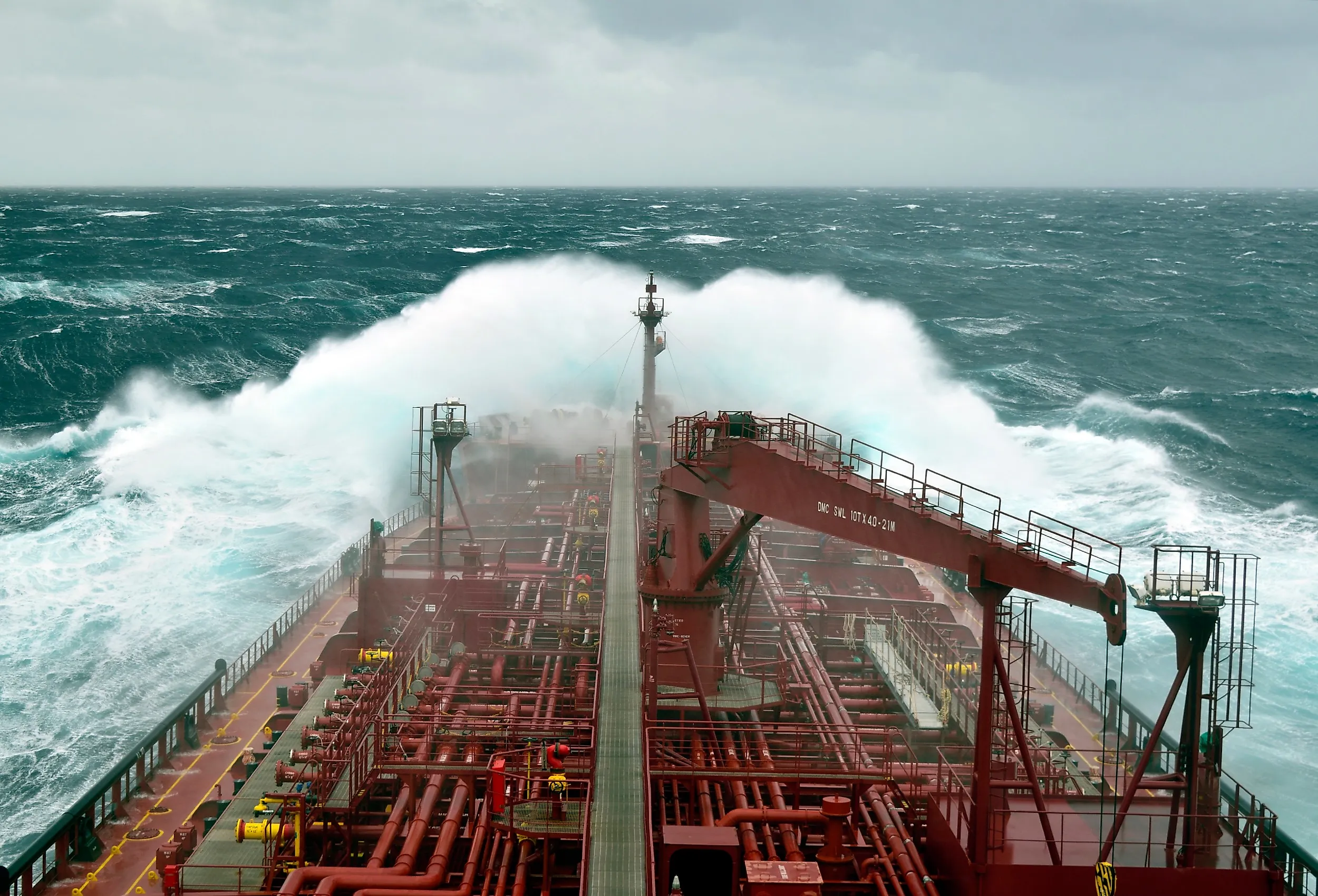 Stormy weather in the North Sea.