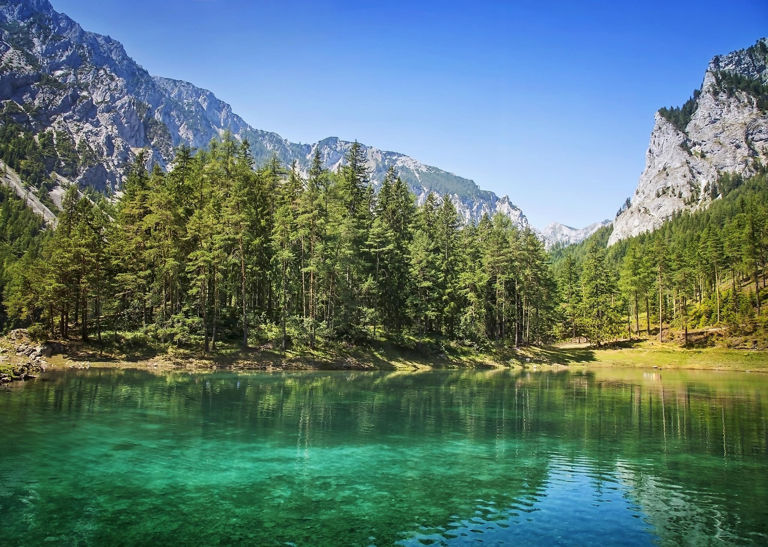 This park can be found in the Green Lake in Tragoess, Austria, and even though you may not believe it, the name describes it perfectly.