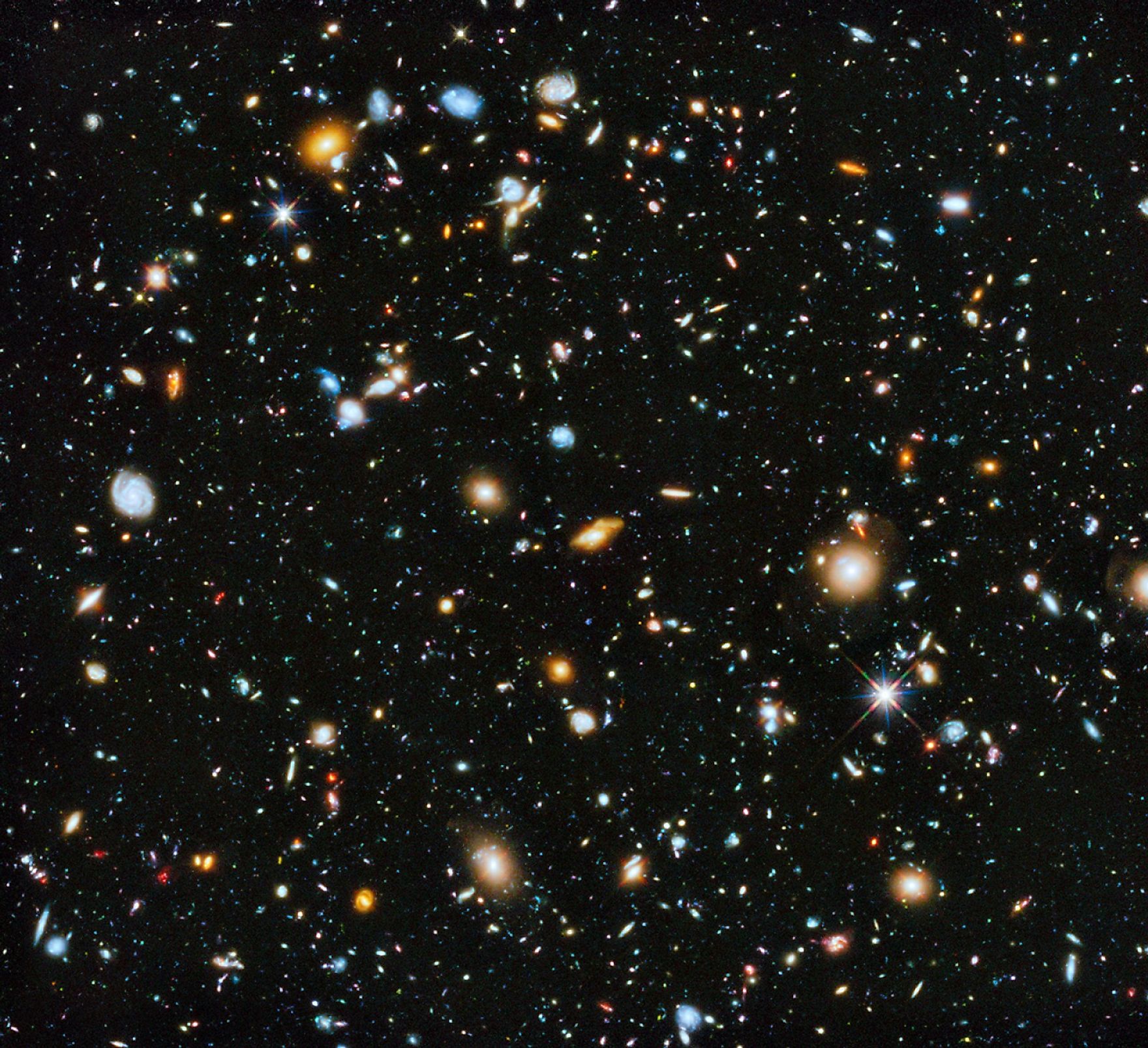 The Hubble Deep Field contains some of the earliest galaxies to form in the universe, NASA
