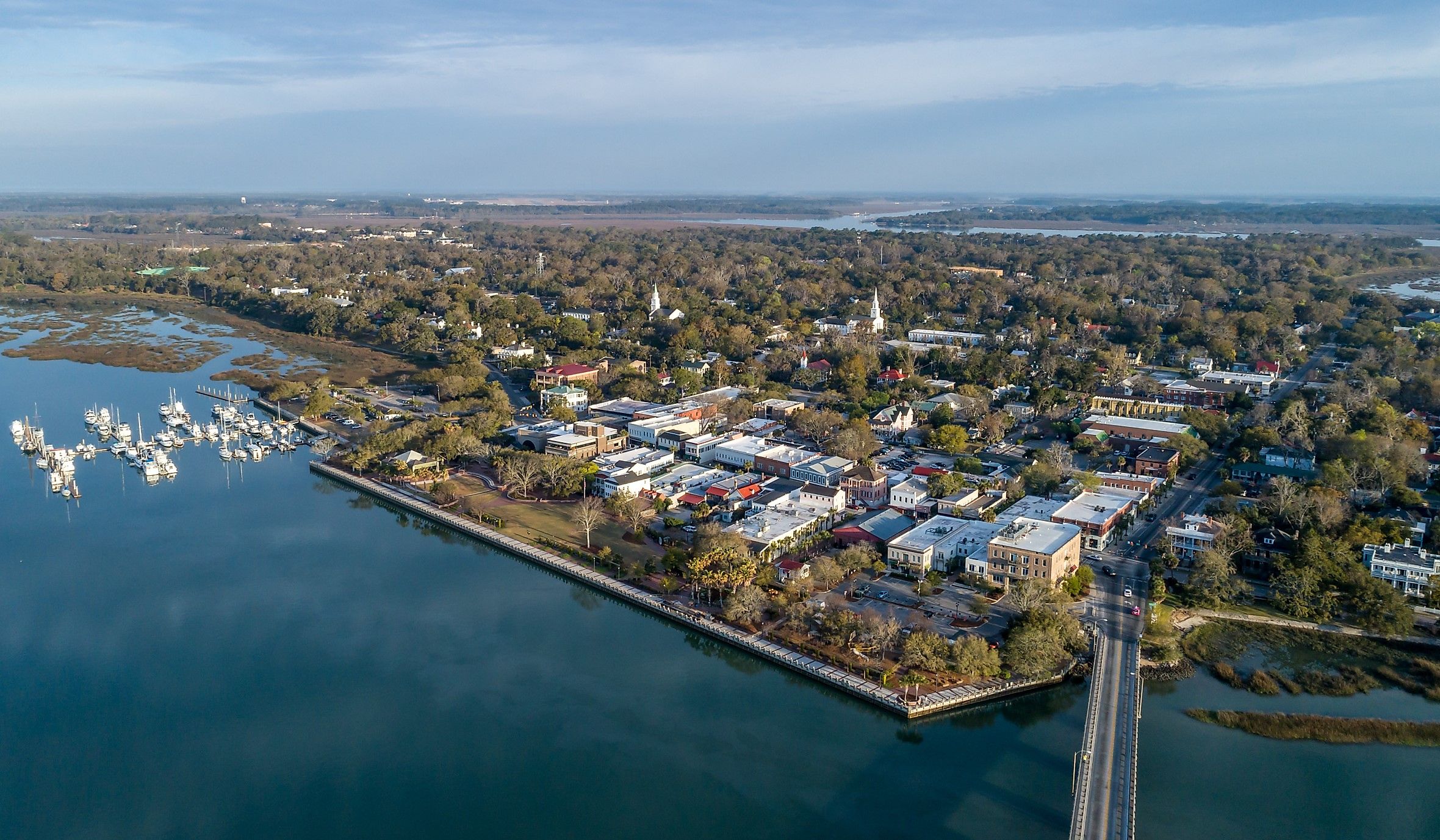 Aerial Photo of Downtown Beaufort, South Carolina