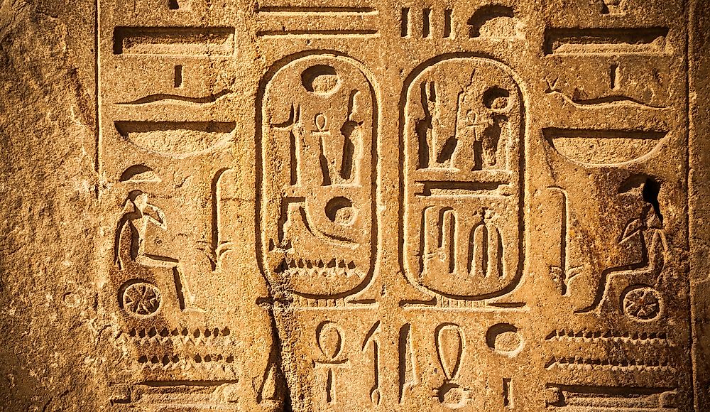 Hieroglyphs from Old Egypt.