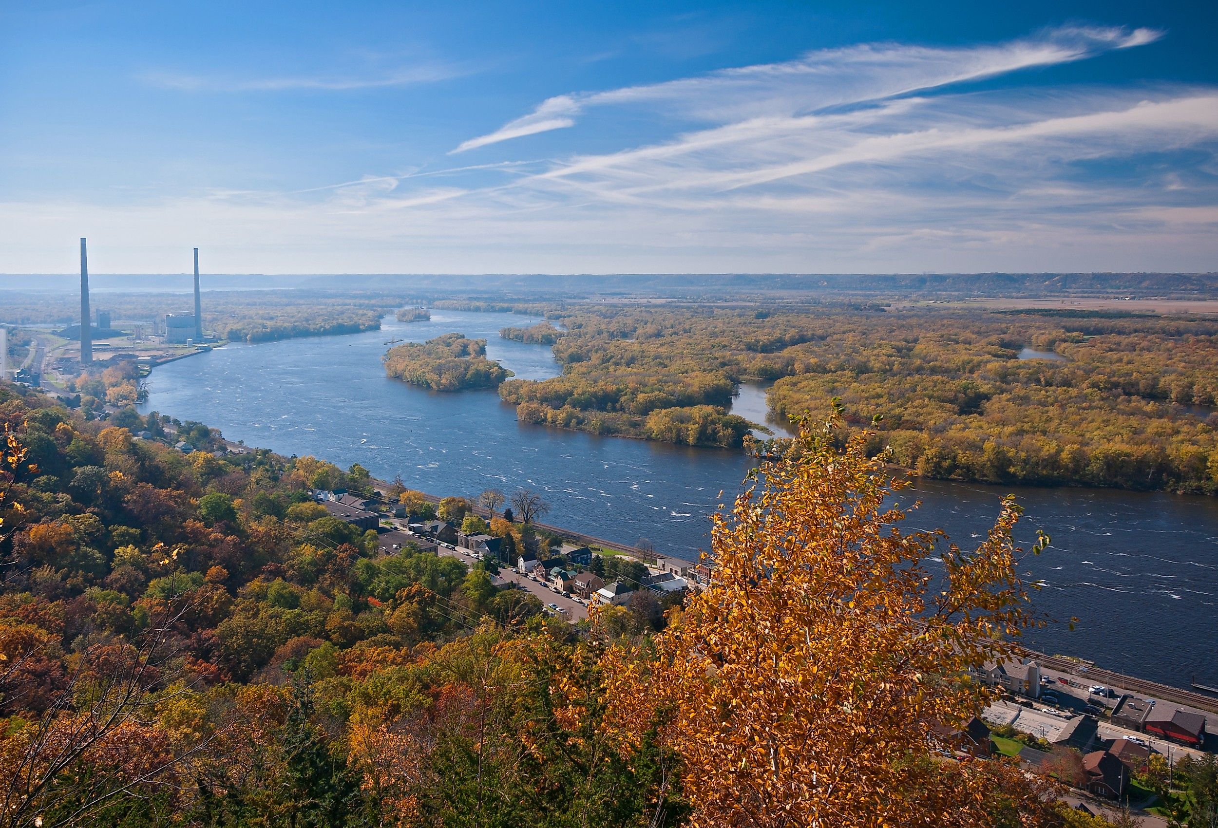 Overlook from Buena Vista City Park above Alma, Wisconsin.