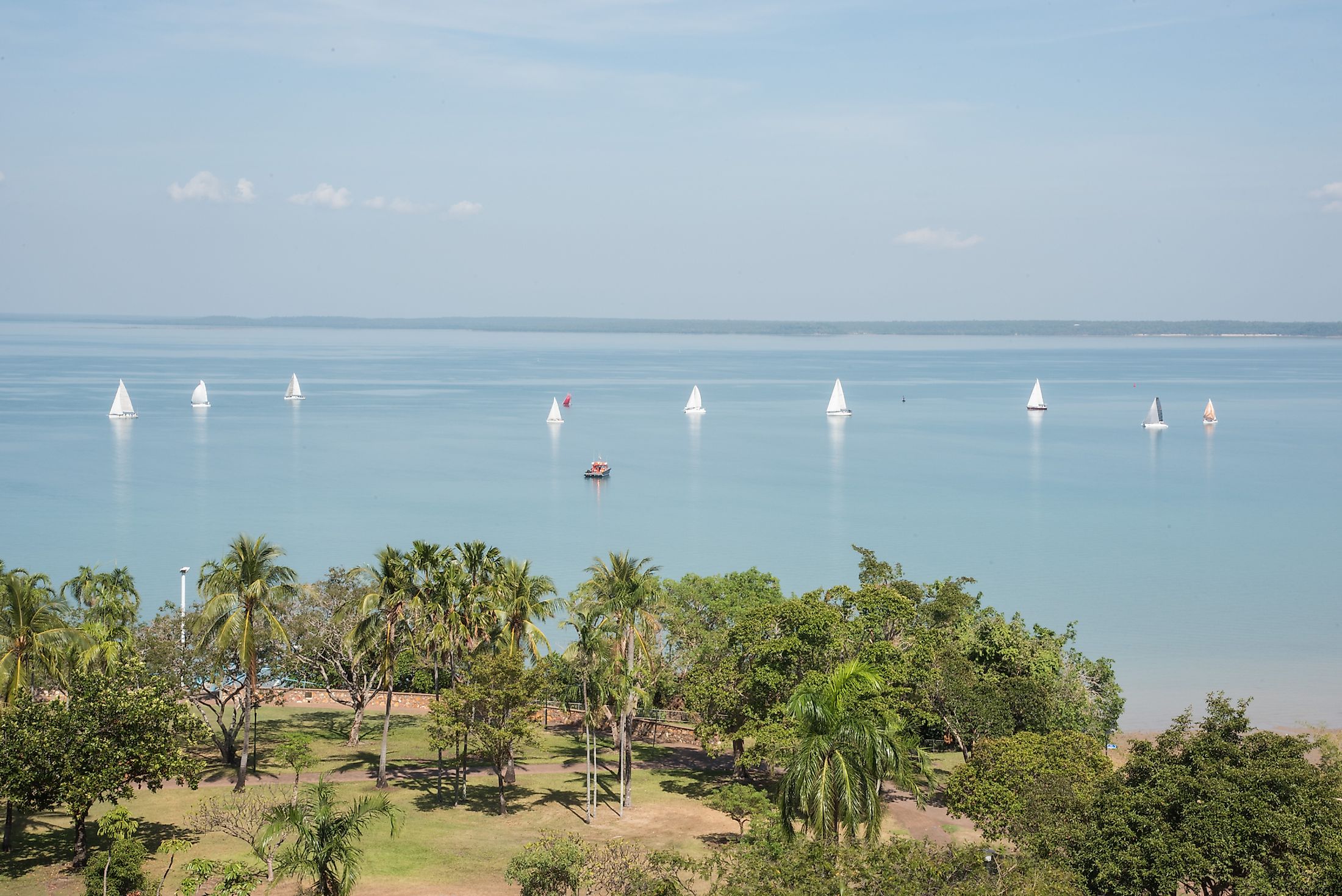 Sailboats in the Timor Sea in Darwin, Australia. Editorial credit: EA Given / Shutterstock.com