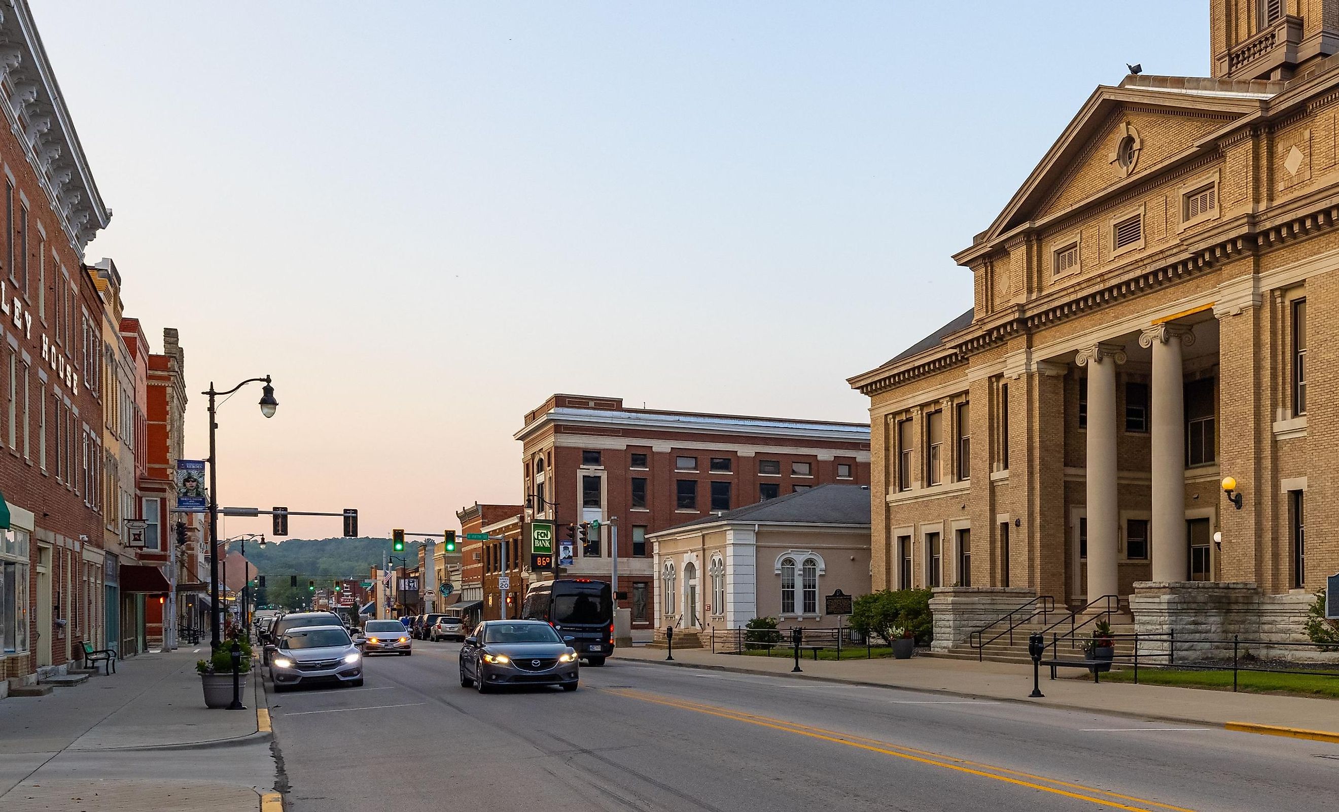 Brookville, Indiana, USA - August 20, 2021: The Franklin County Courthouse